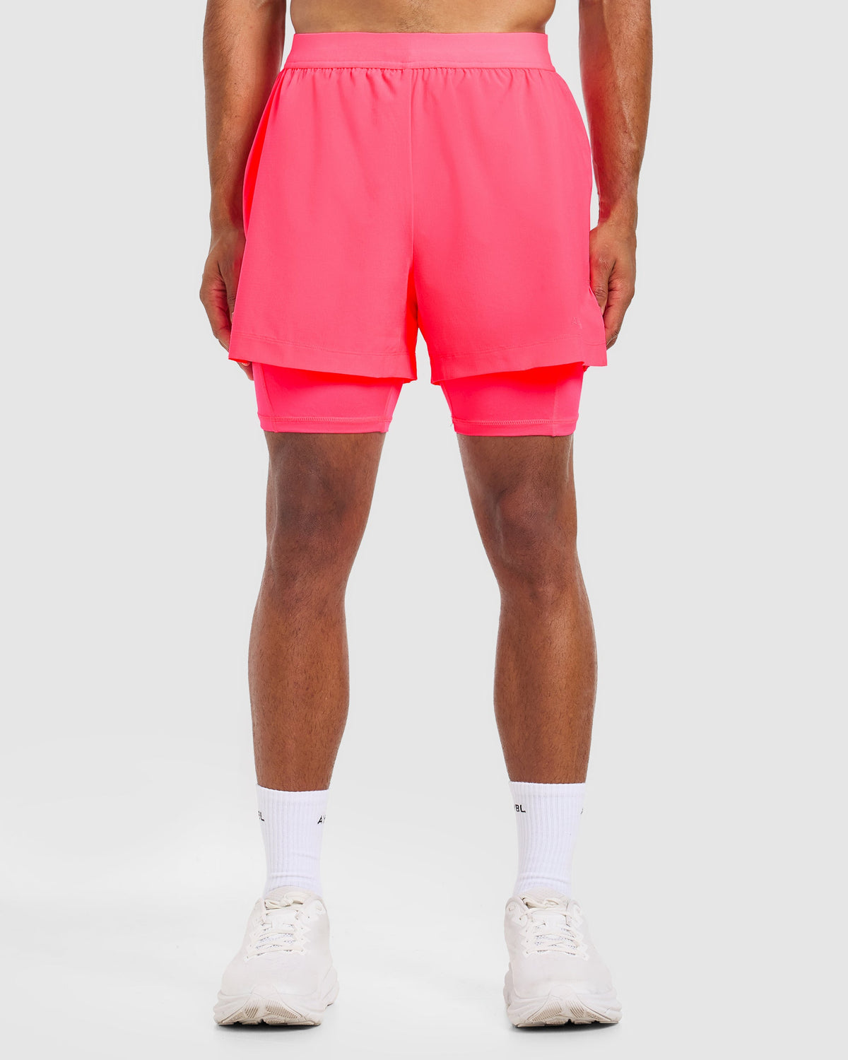 Run 2 in 1 Shorts - Neon Rosa