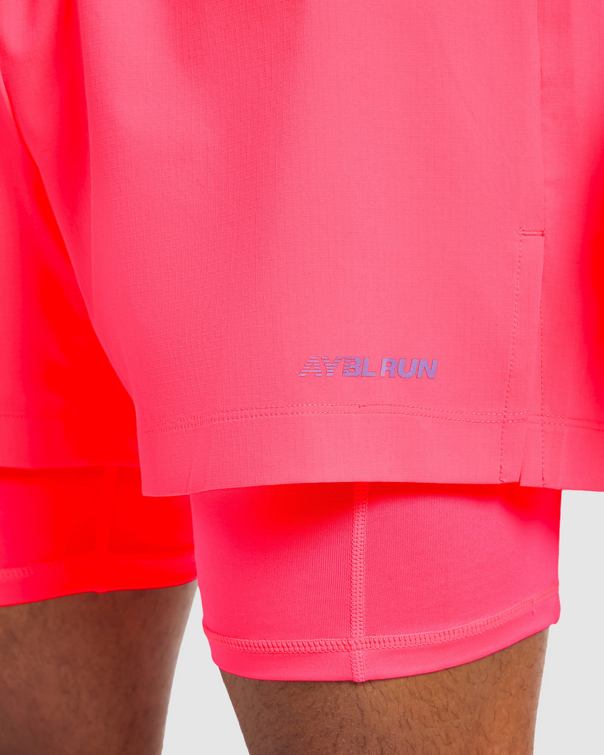 Run 2 in 1 Shorts - Neon Rosa