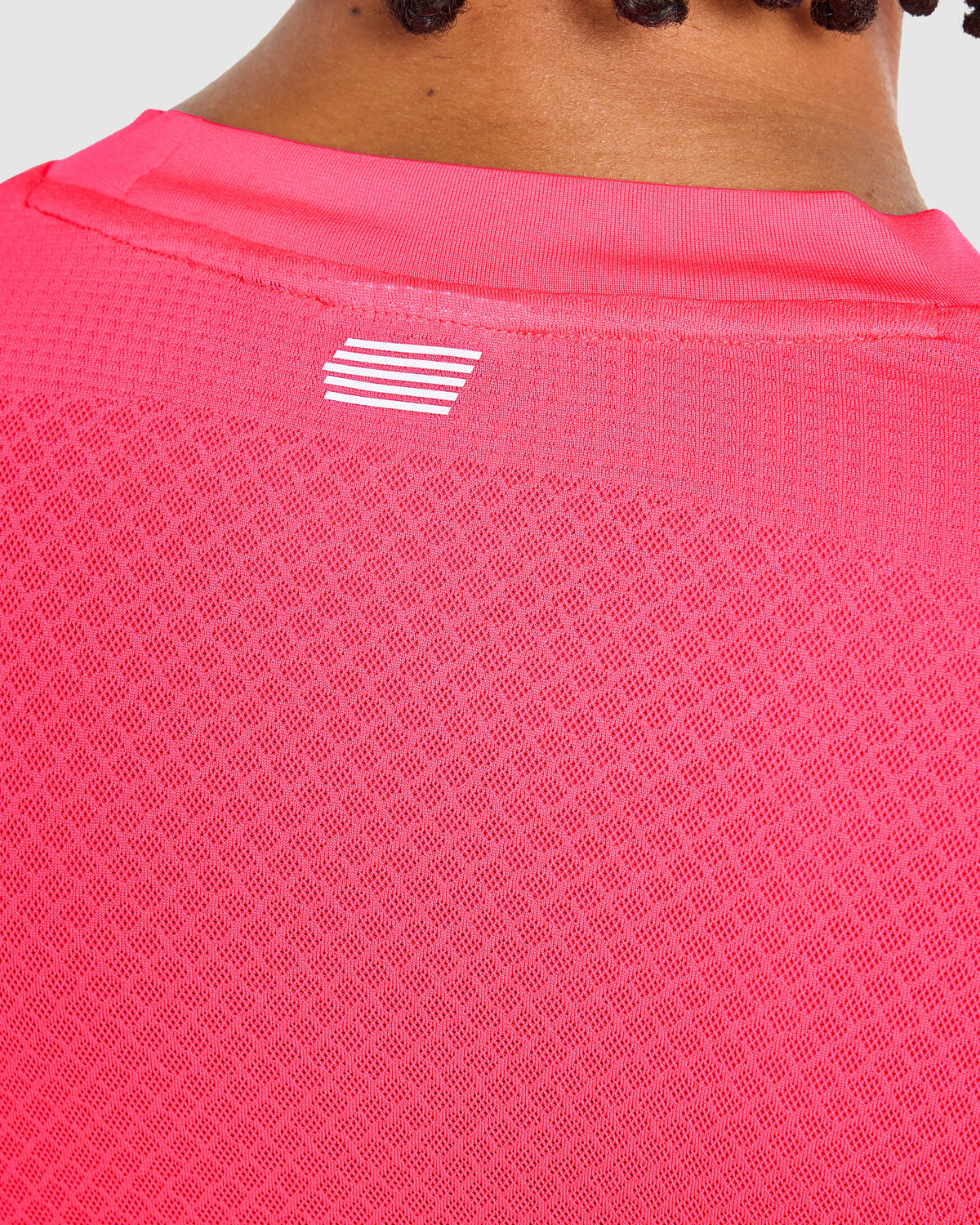 Run Seamless T Shirt - Neon Rosa