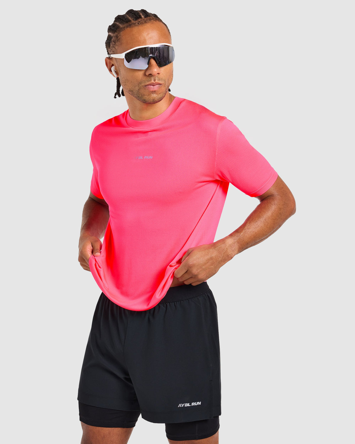 Run Seamless T Shirt - Neon Rosa