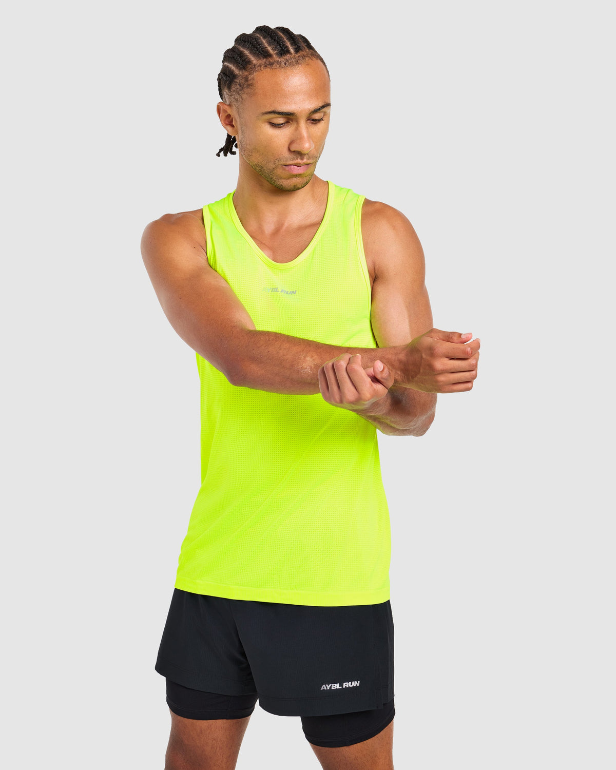 Run Seamless Tank - Neon Gelb