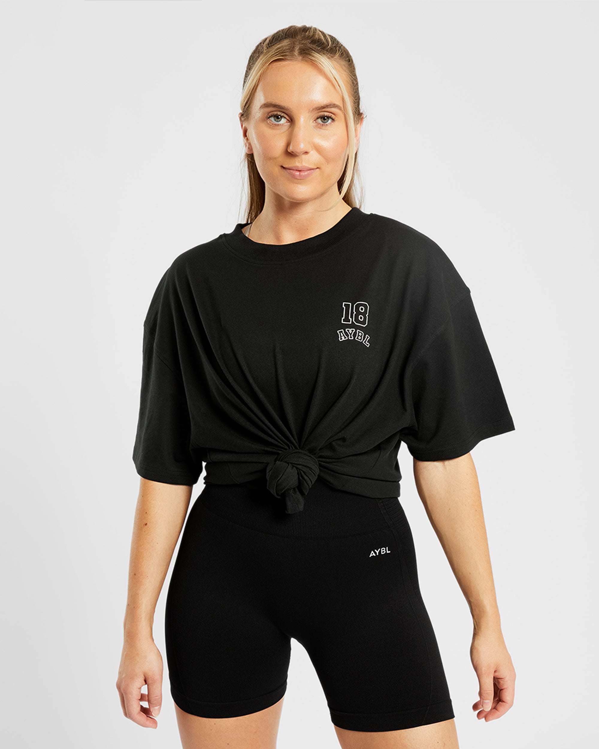 Athletics Kettlebell Oversized T Shirt - Schwarz