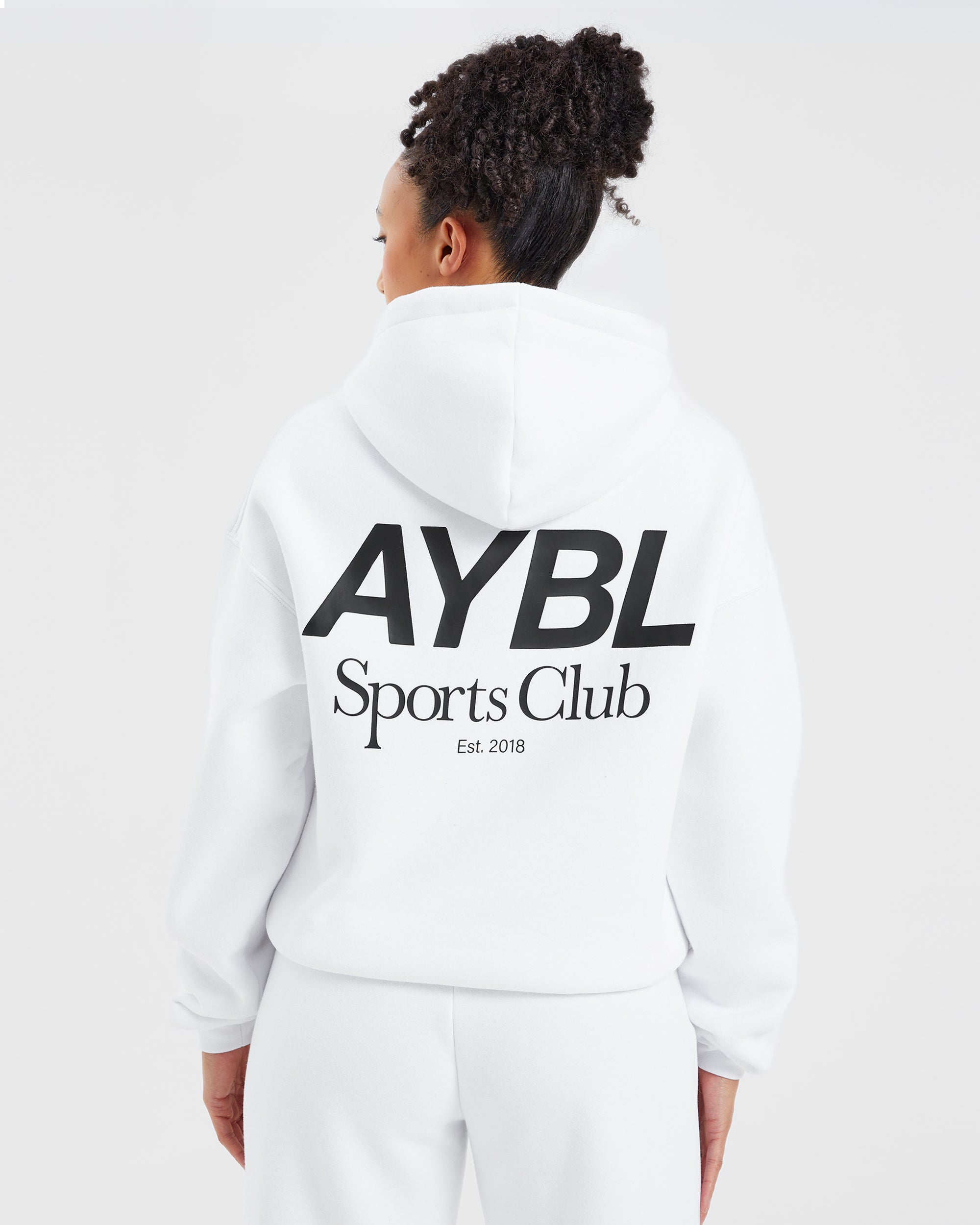 AYBL Sports Club Oversized Hoodie - Weiß