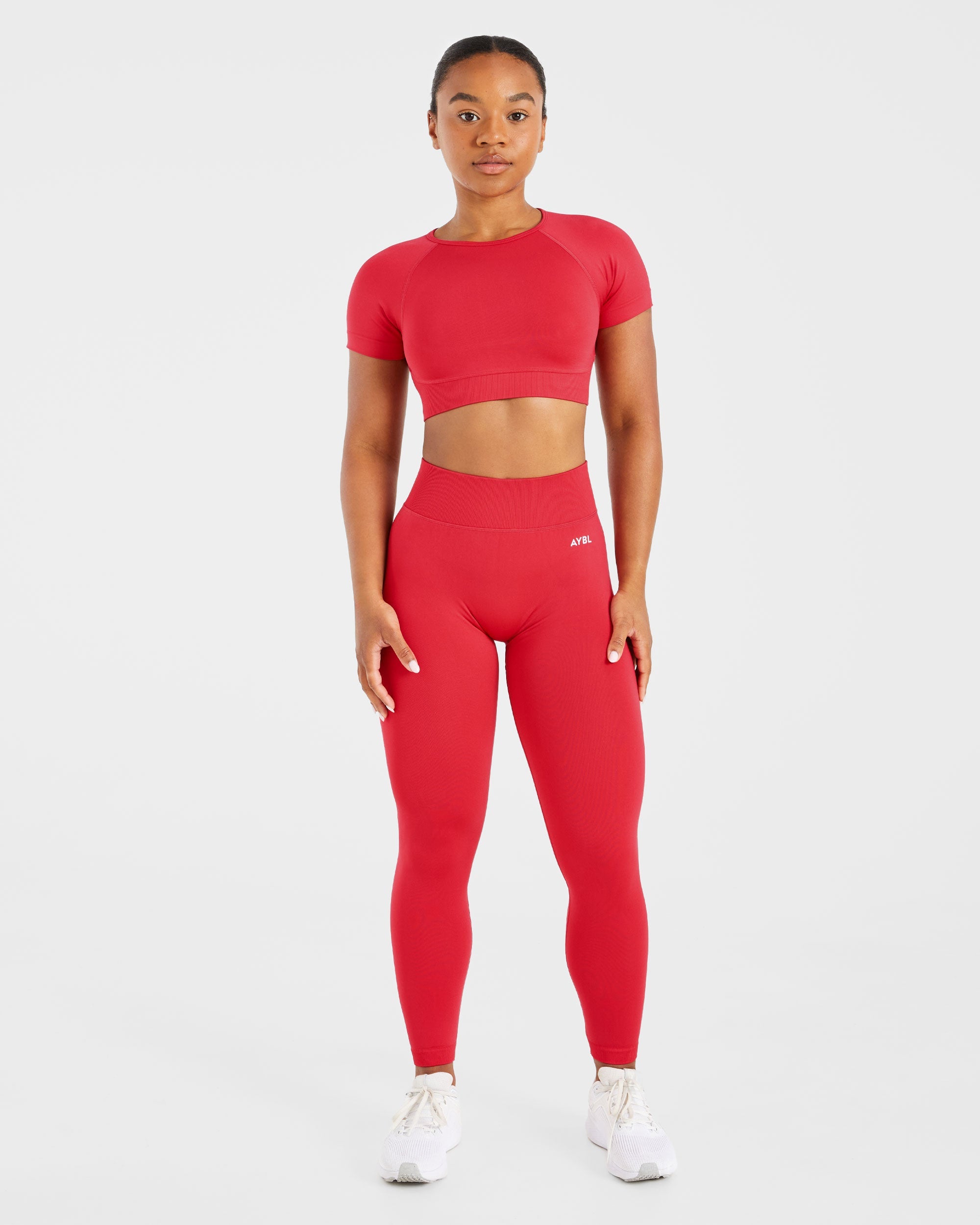 Adapt Seamless Crop Top - Salsa Rot