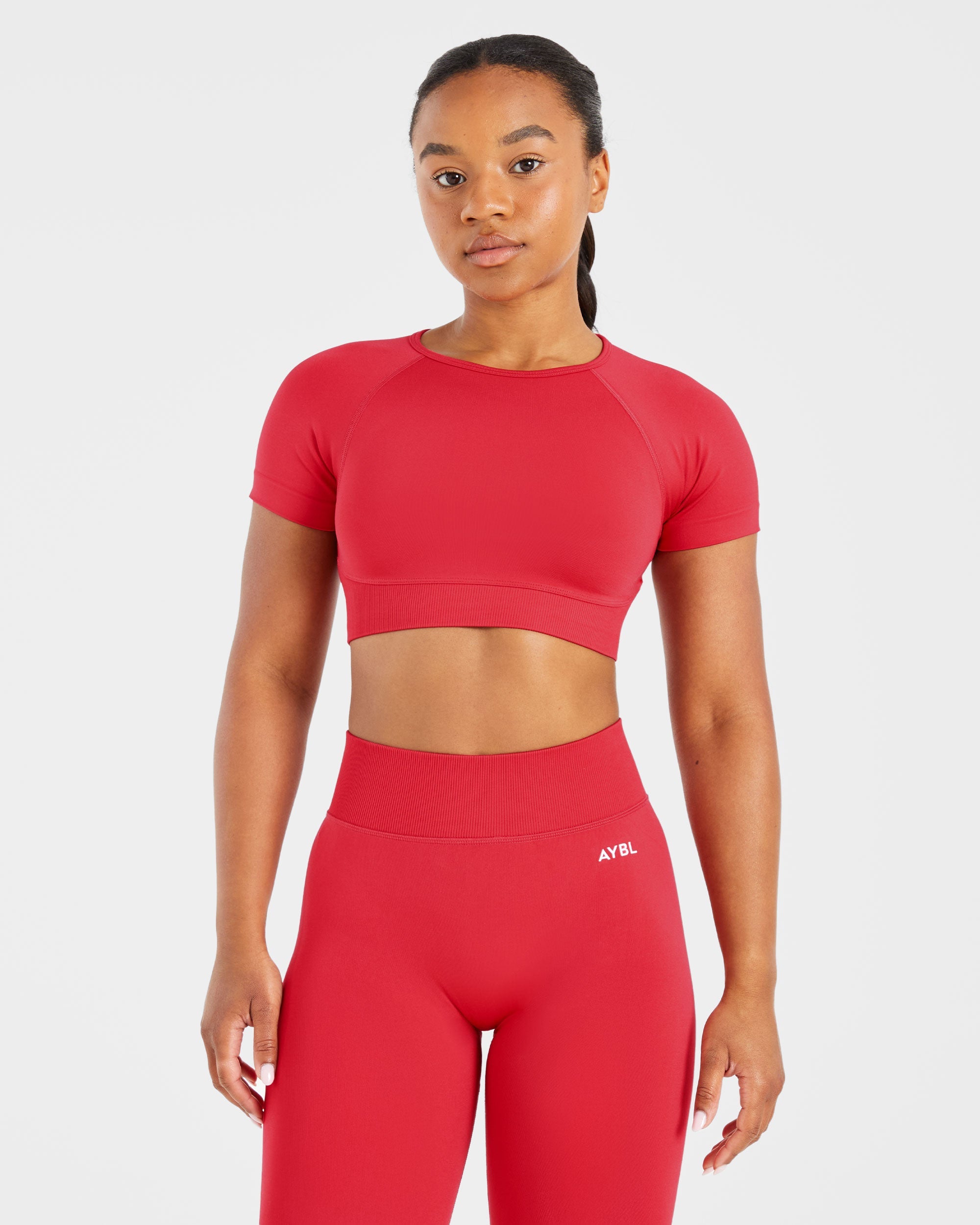 Adapt Seamless Crop Top - Salsa Rot