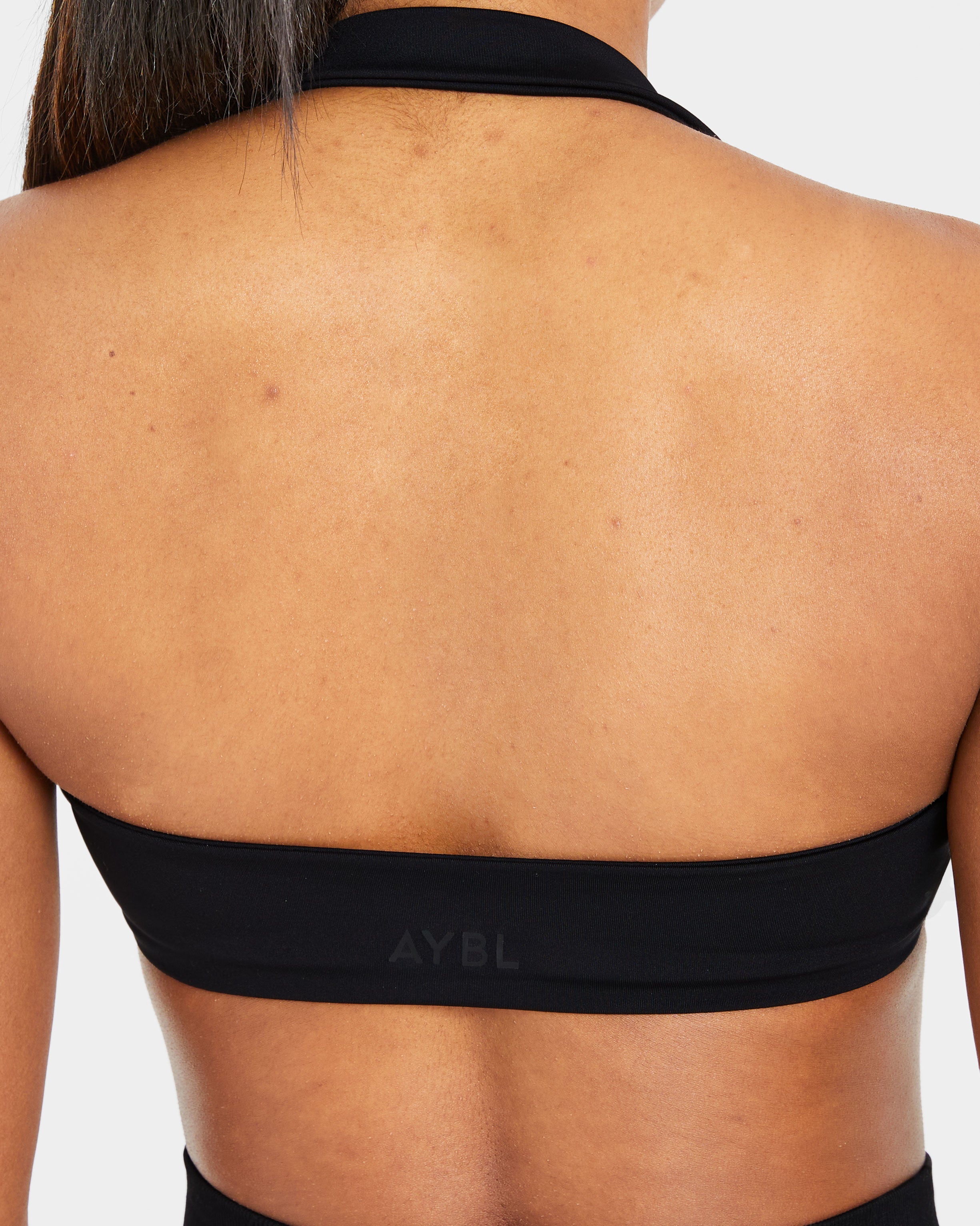 Essential Halterneck Sports Bra - Schwarz