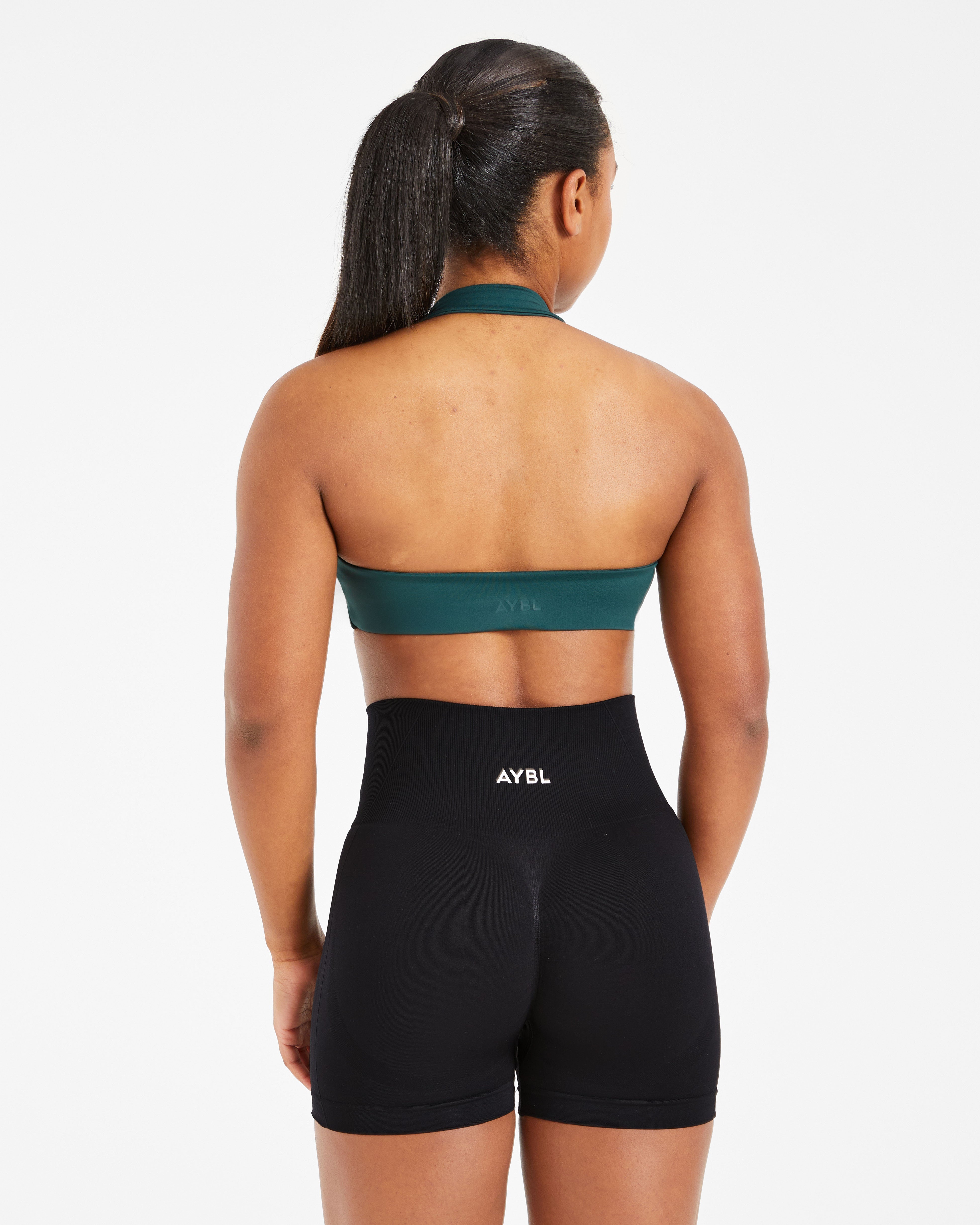 Essential Halterneck Sports Bra - Deep Grün