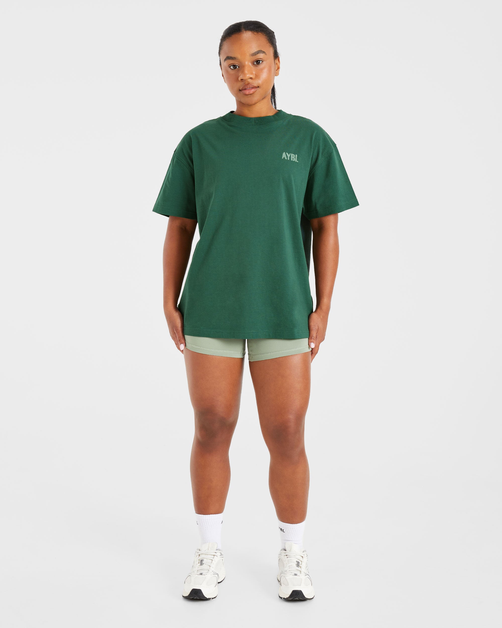 Athletics Strength Club Oversized T Shirt - Forest Grün