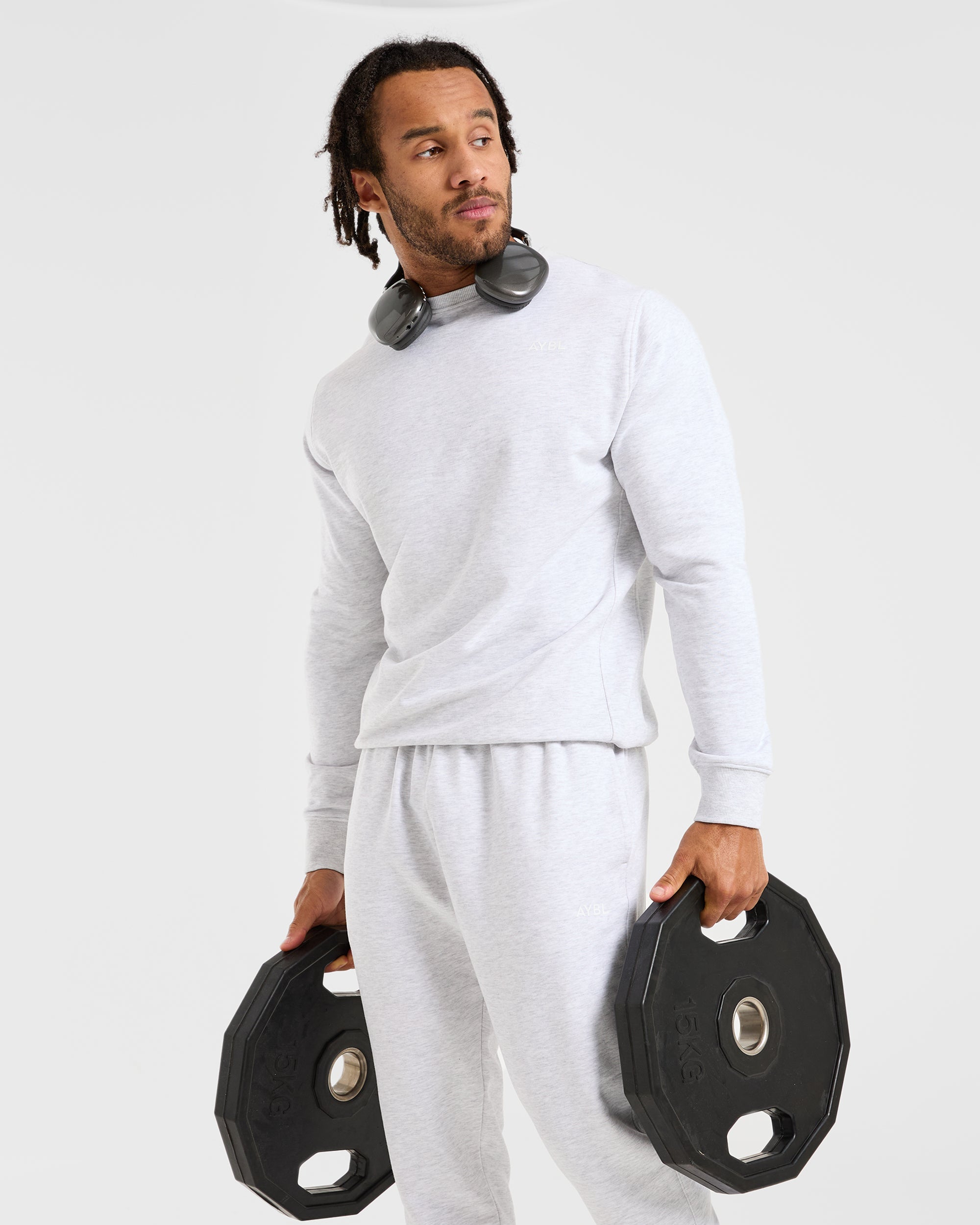 Essential Lightweight Sweater - Grey Marl