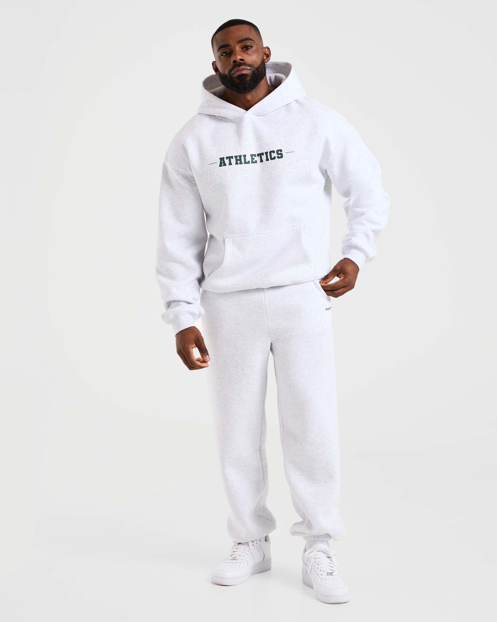 Athletics Oversized Hoodie - Grau Marl