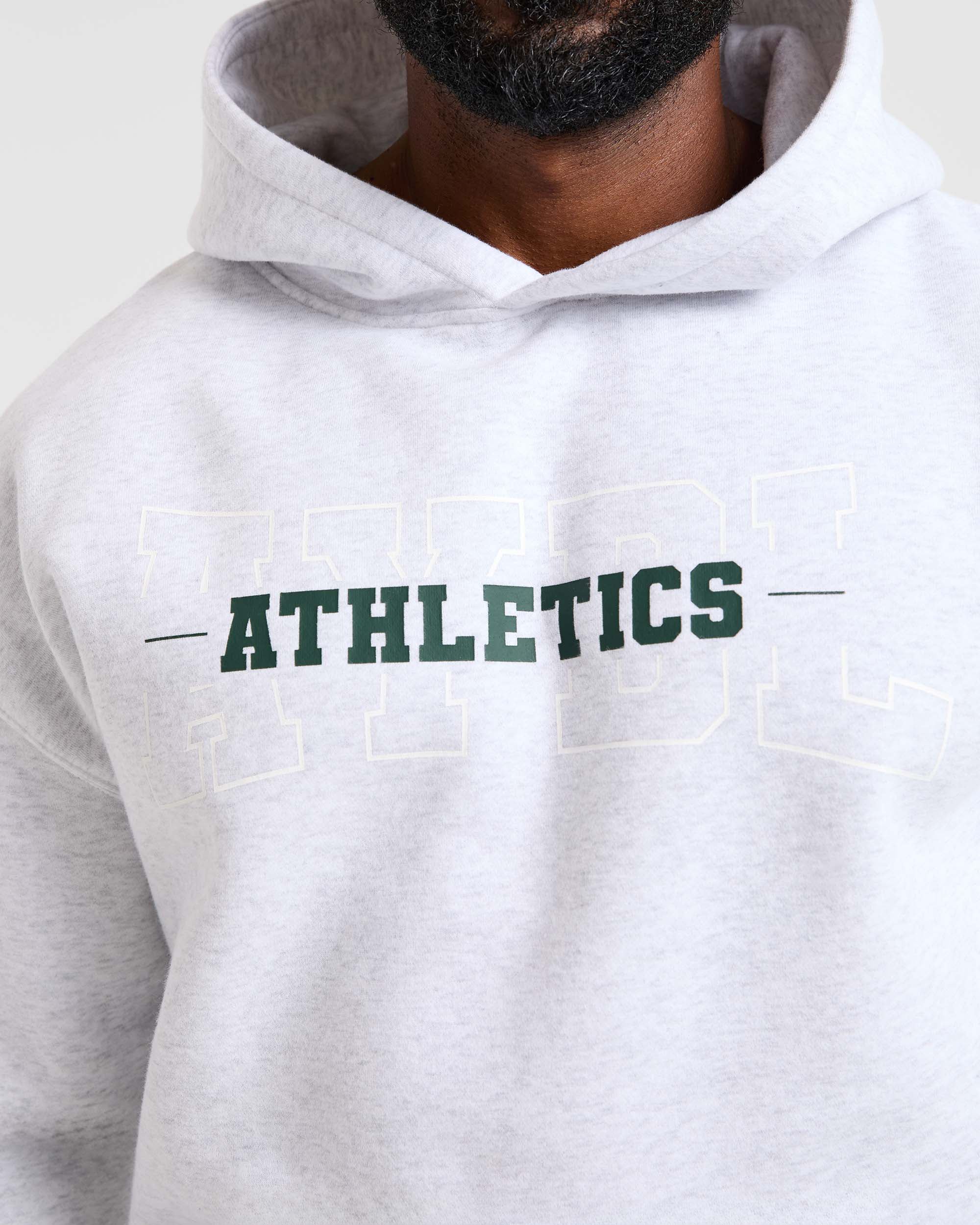 Athletics Oversized Hoodie - Grau Marl