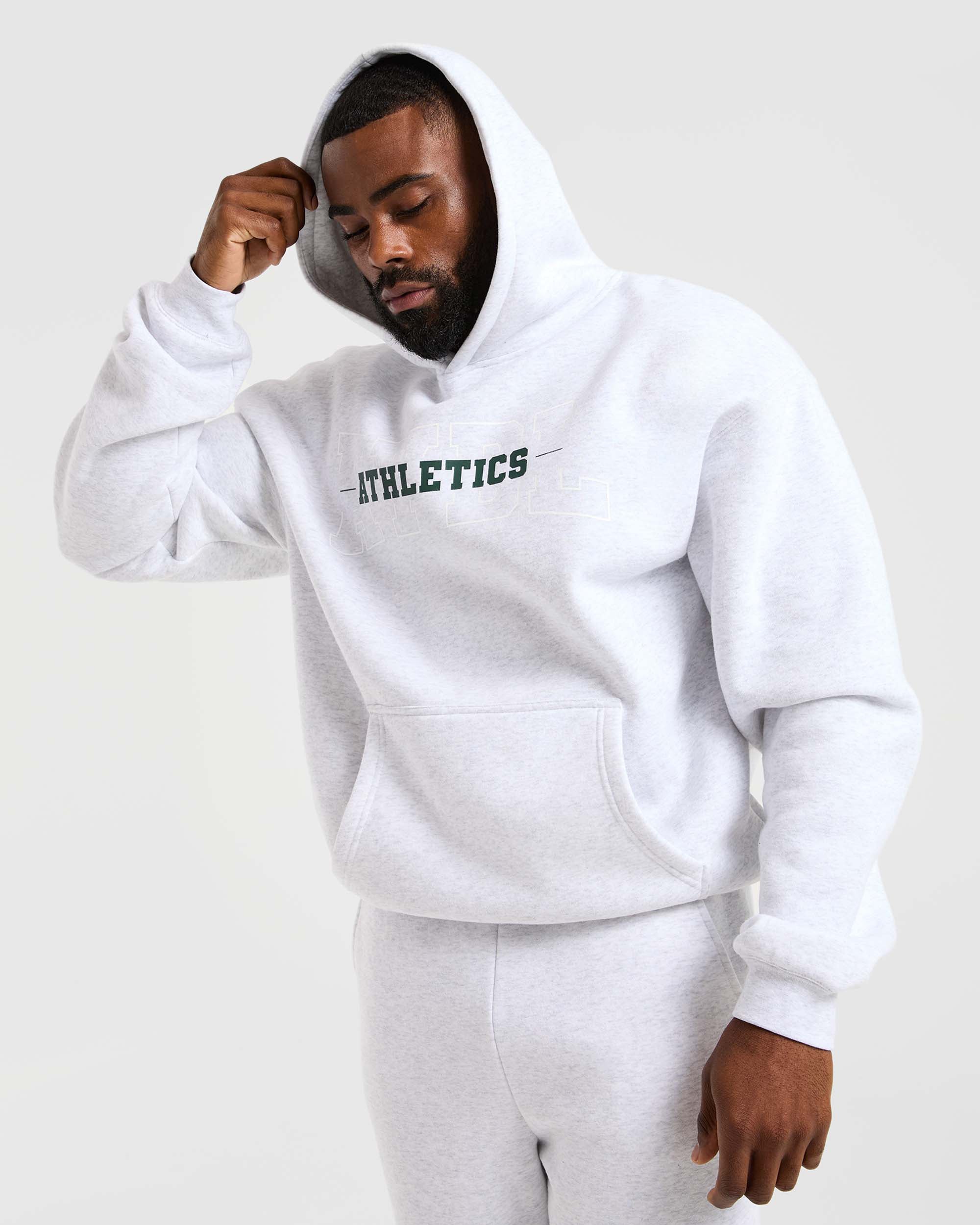 Athletics Oversized Hoodie - Grau Marl