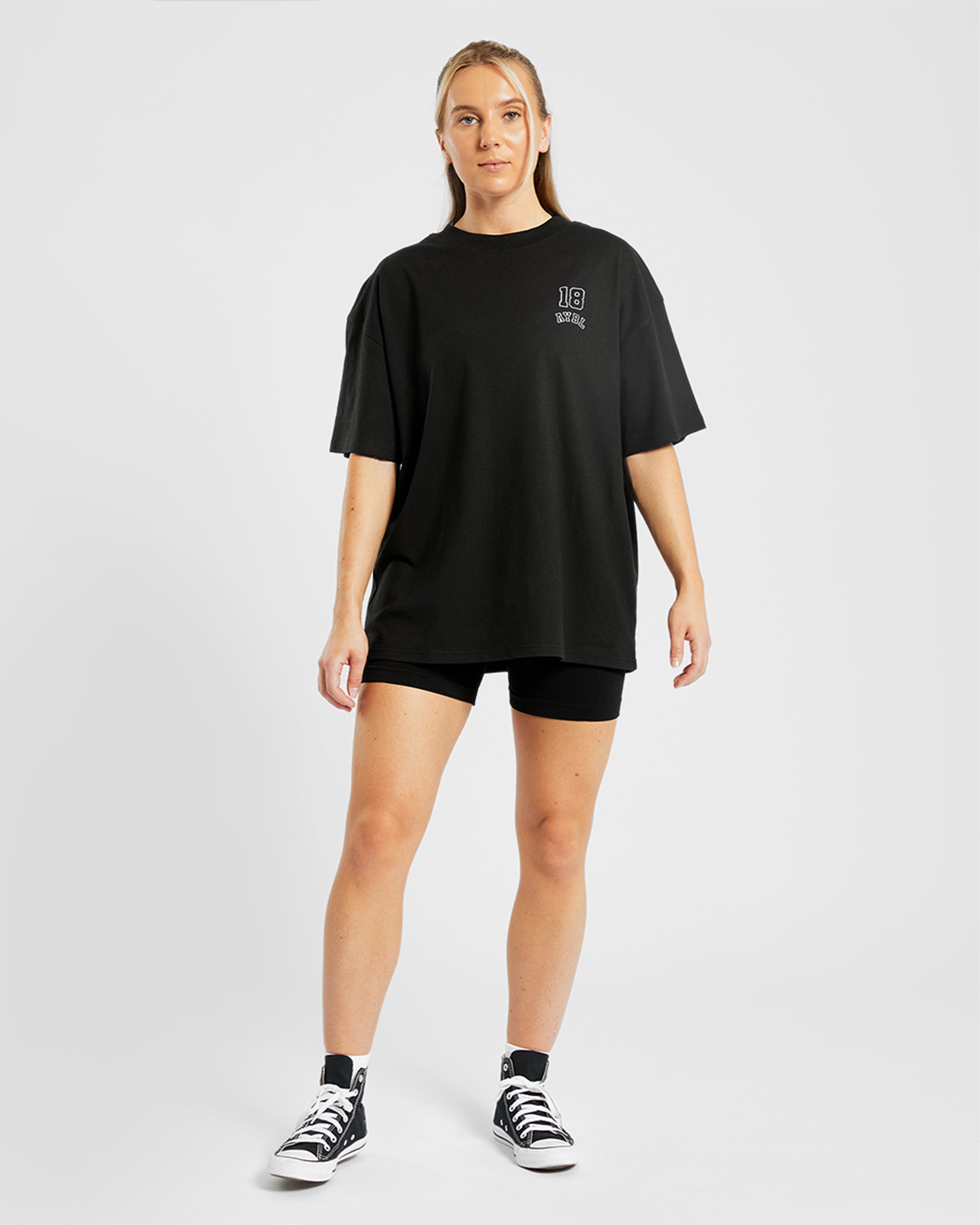 Athletics Kettlebell Oversized T Shirt - Schwarz