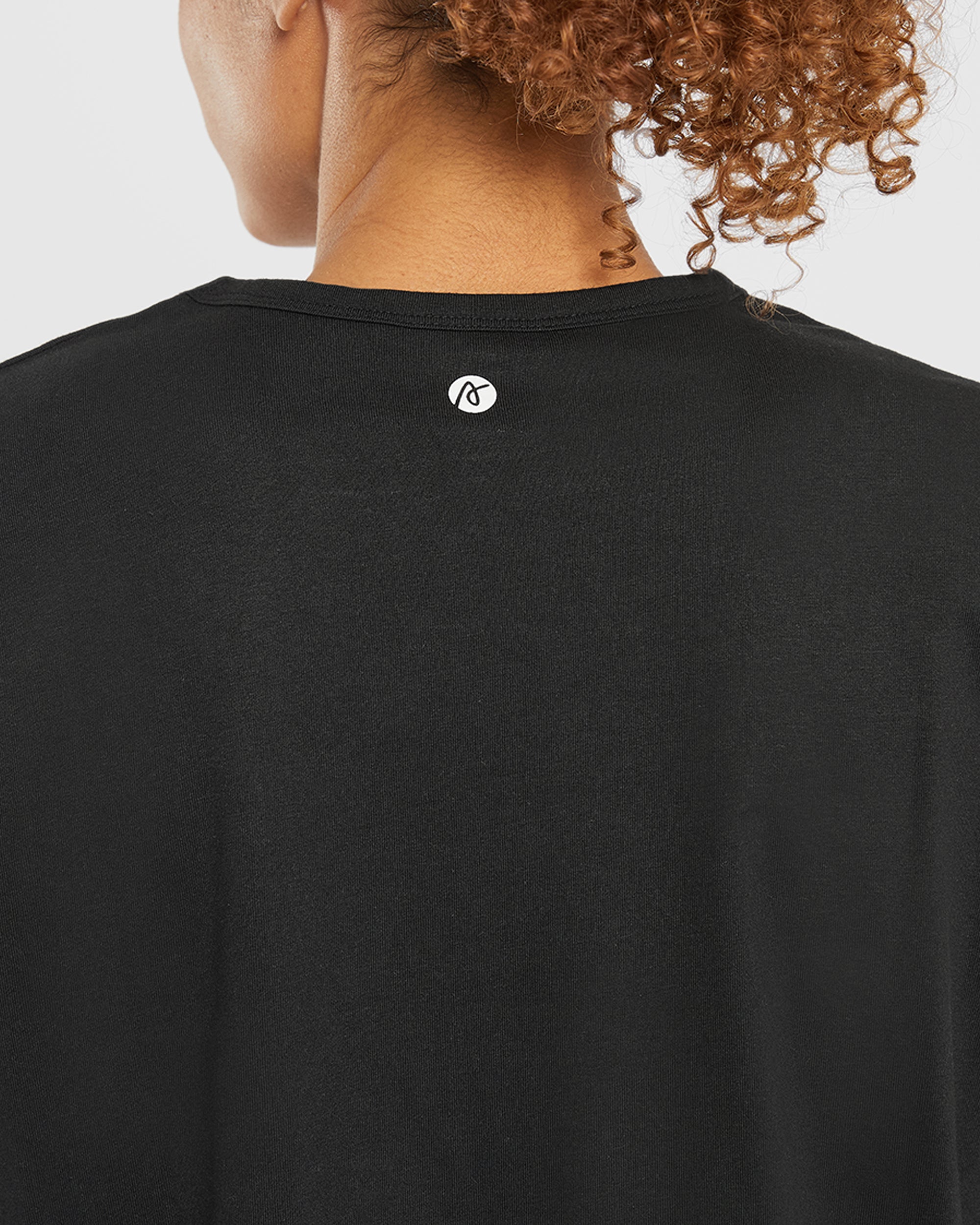 Essential Oversized Long Sleeve T Shirt - Schwarz