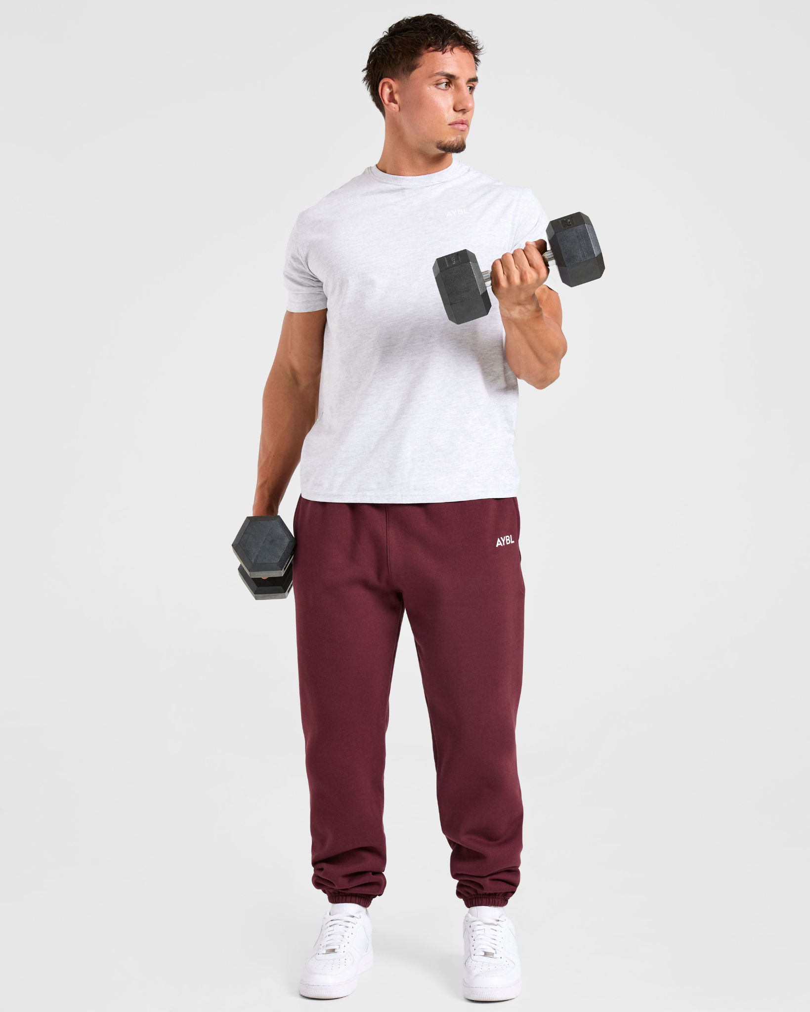 Essential Oversized Joggers- Burgundy Rot