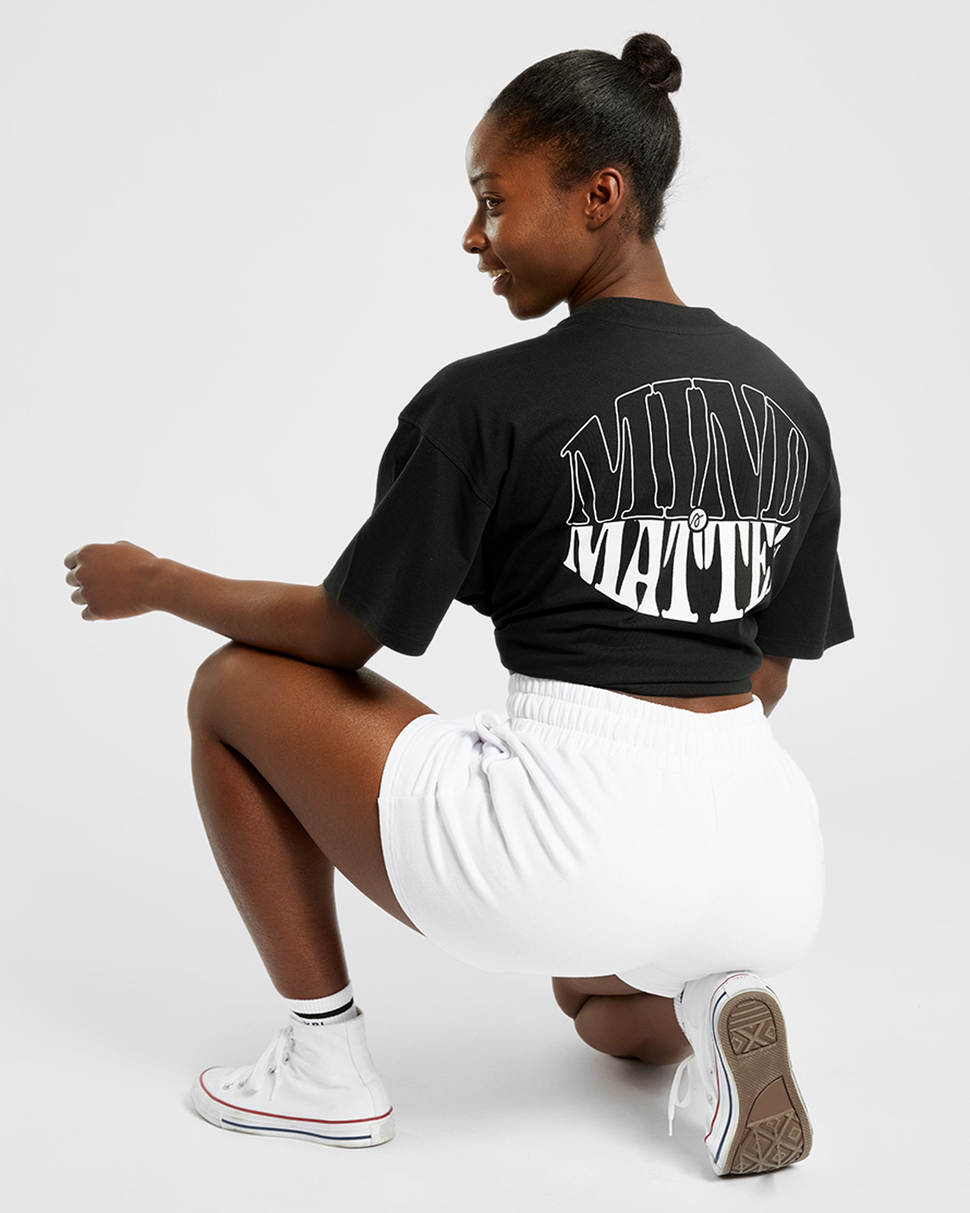 Mind Over Matter Oversized T Shirt - Schwarz