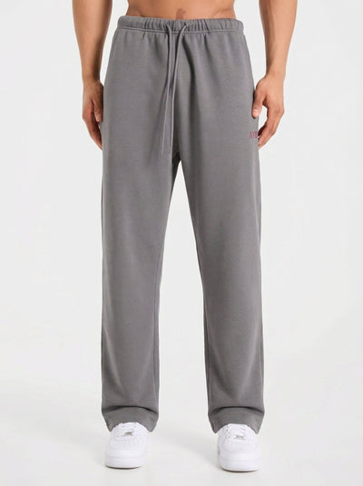 Strength Division Oversized Straight Leg Joggers - Charcoal/Rot