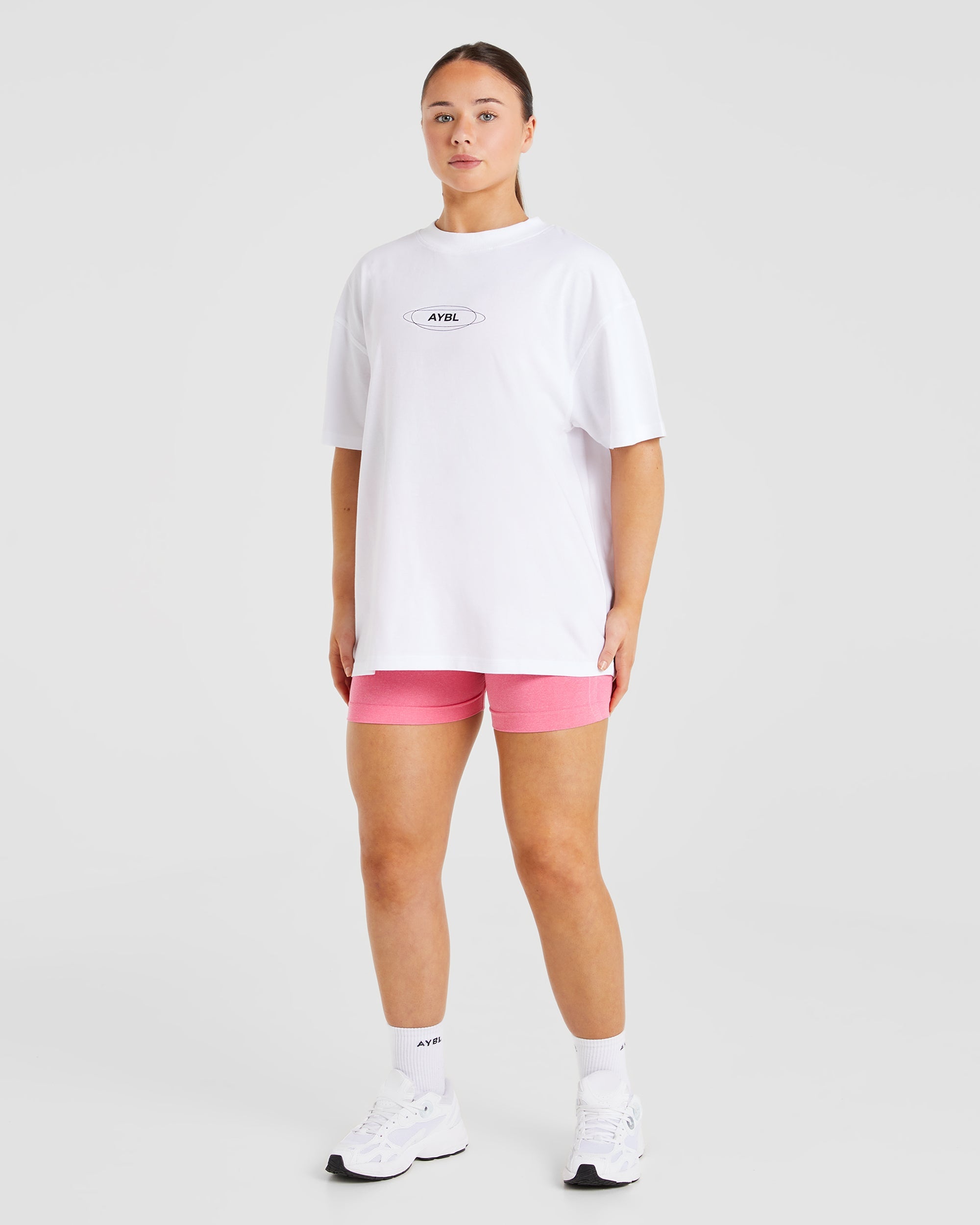 AYBL Cosmic Oversized T Shirt - White