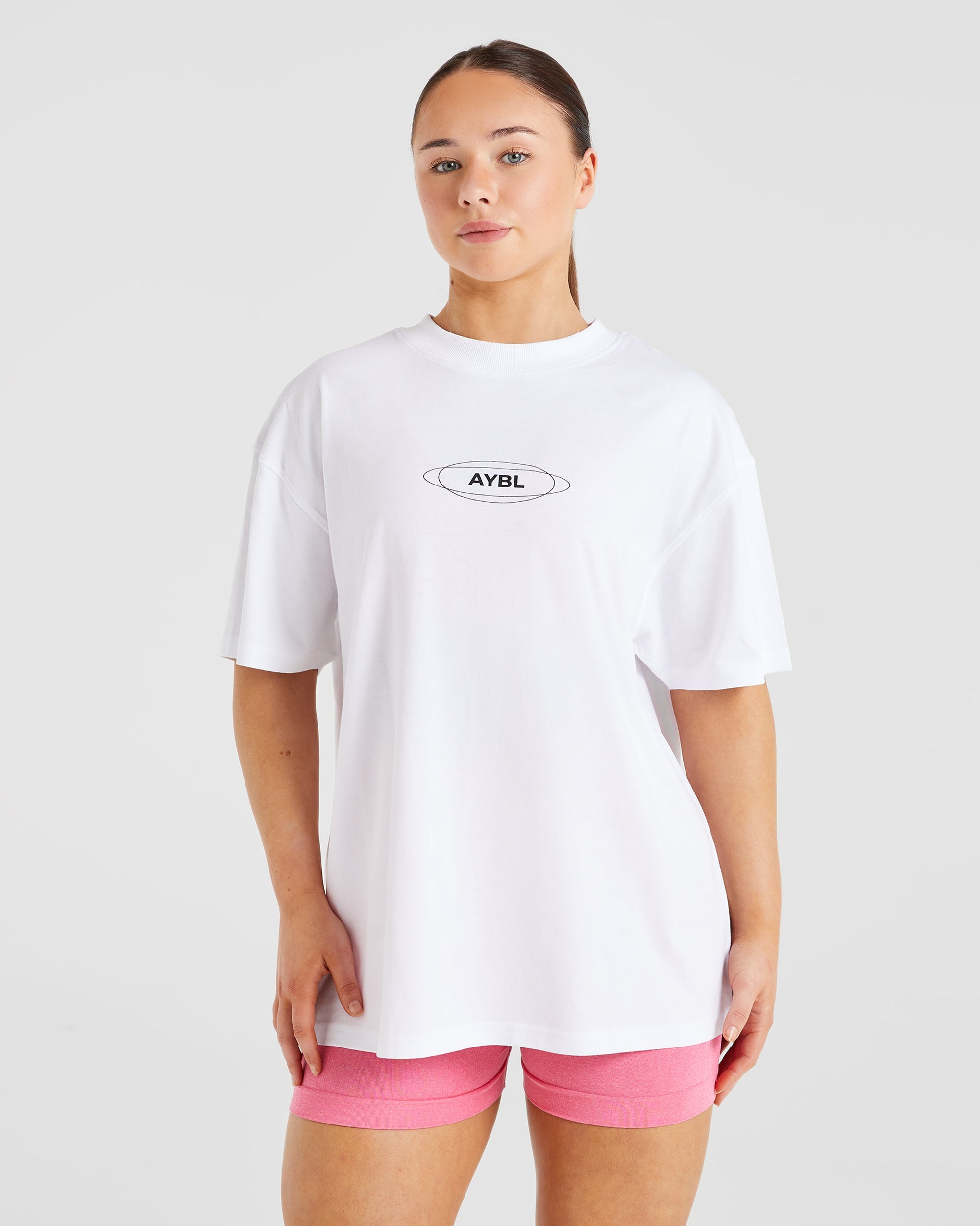 AYBL Cosmic Oversized T Shirt - White