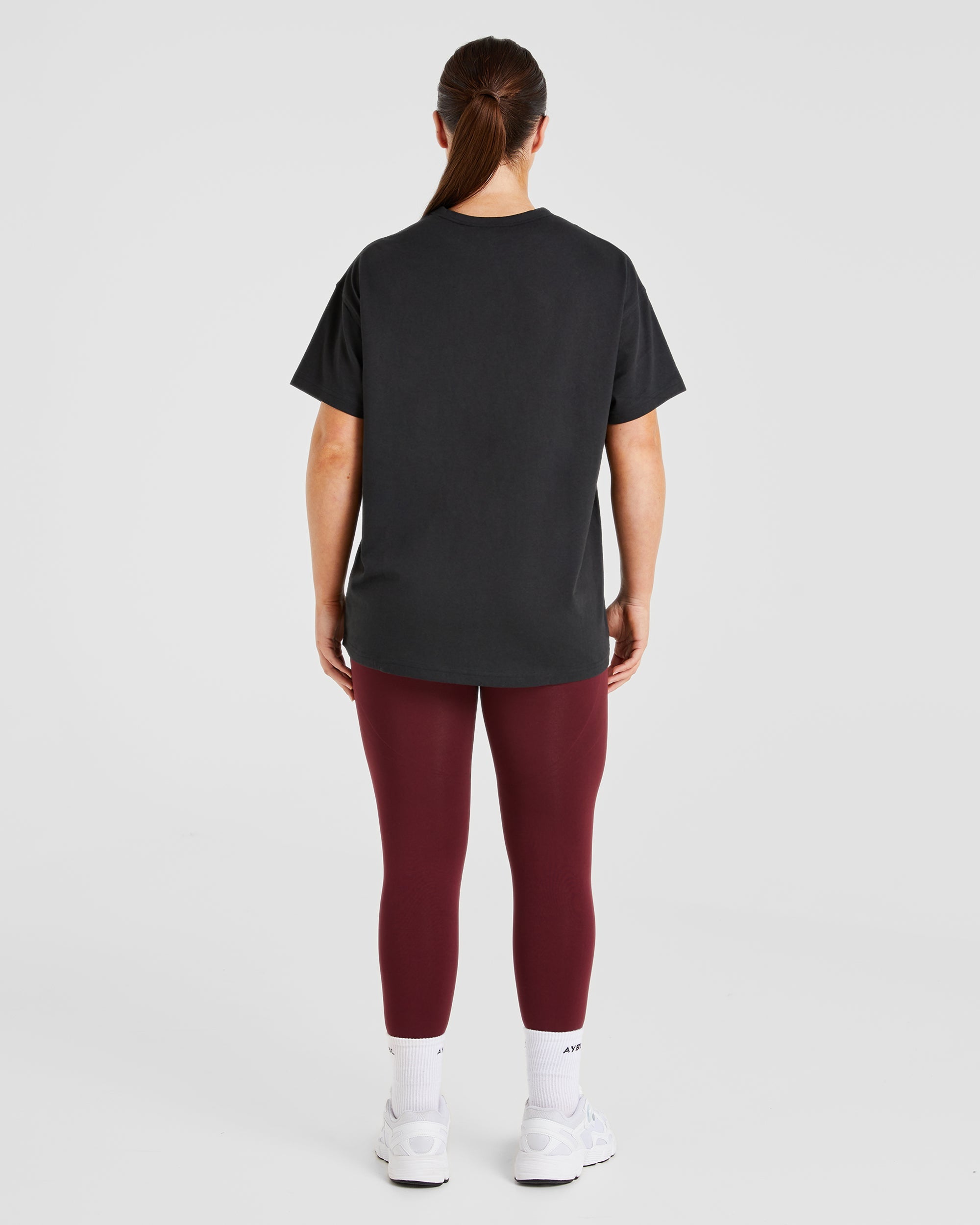 AYBL Script Oversized T Shirt - Schwarz