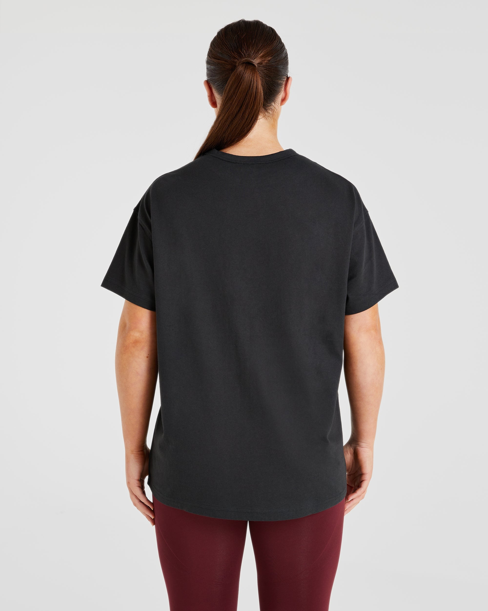 AYBL Script Oversized T Shirt - Schwarz