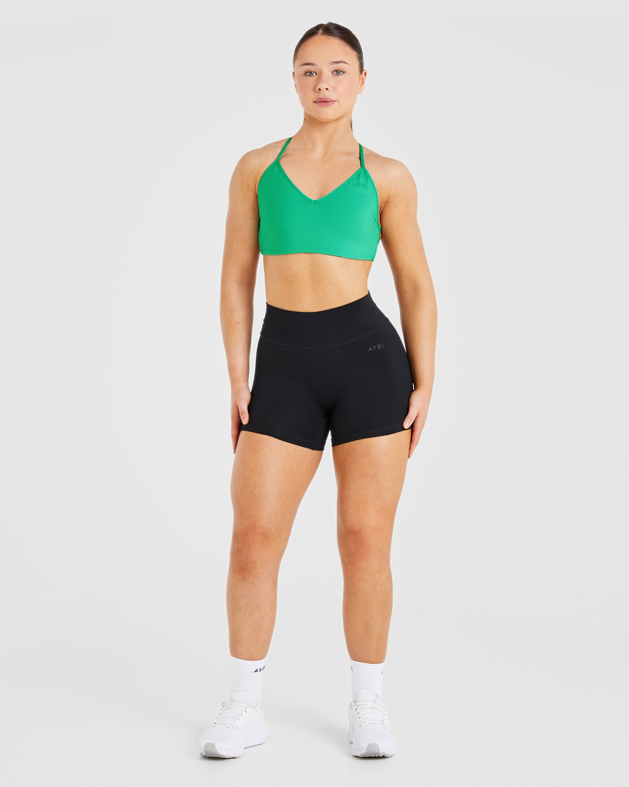 Essential Crossback Sports Bra - Emerald Grün