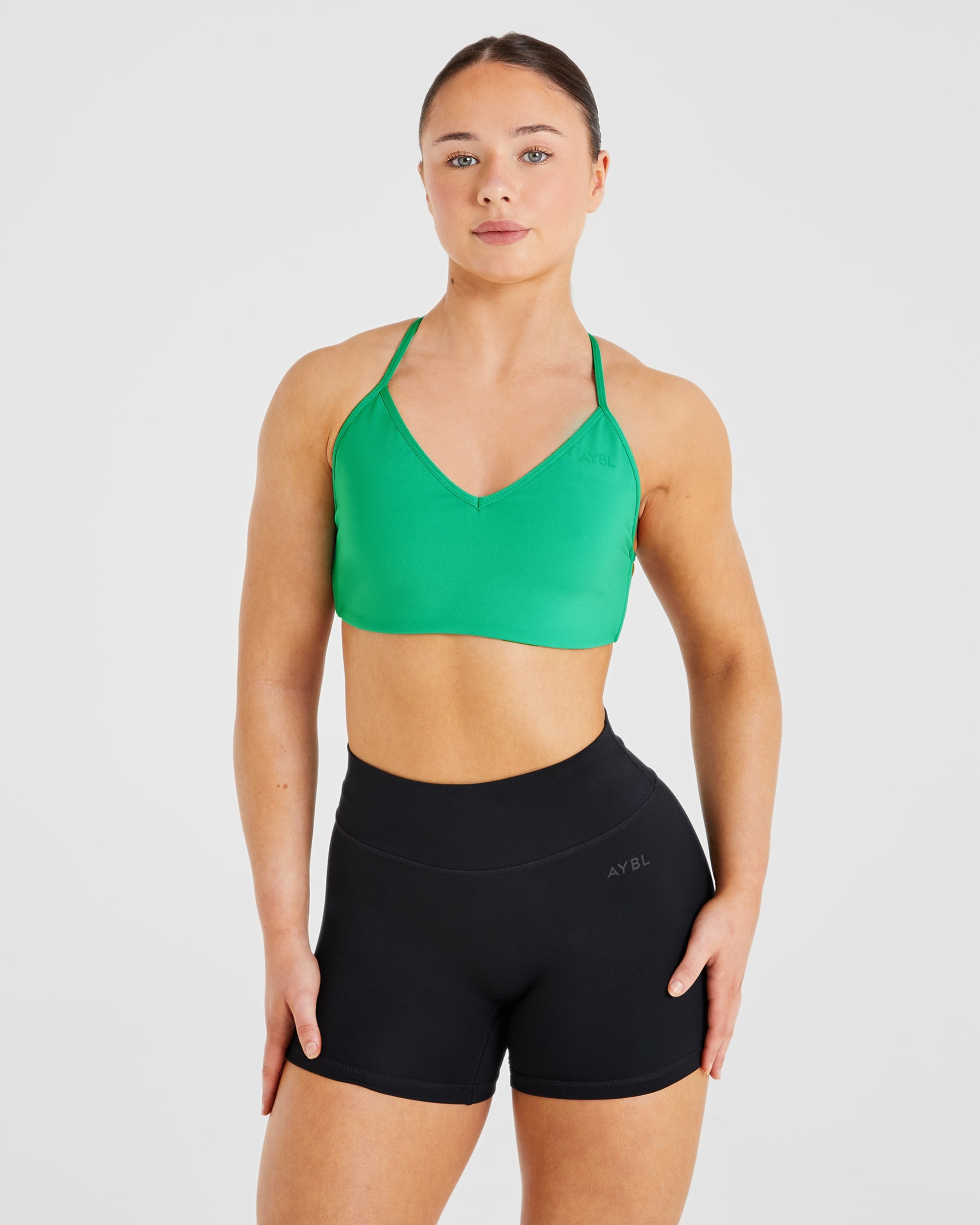 Essential Crossback Sports Bra - Emerald Grün