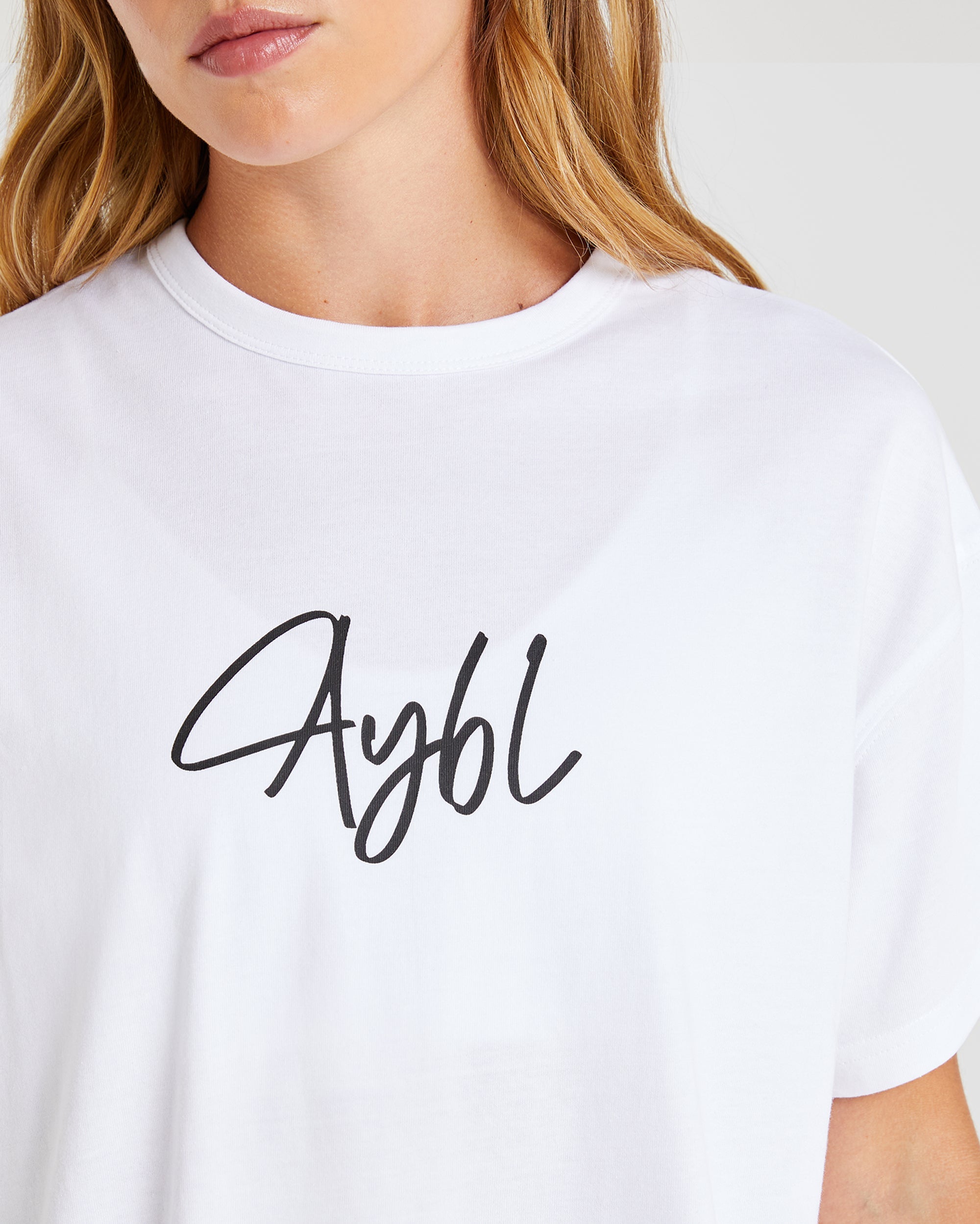 AYBL Script Oversized T Shirt - Weiß