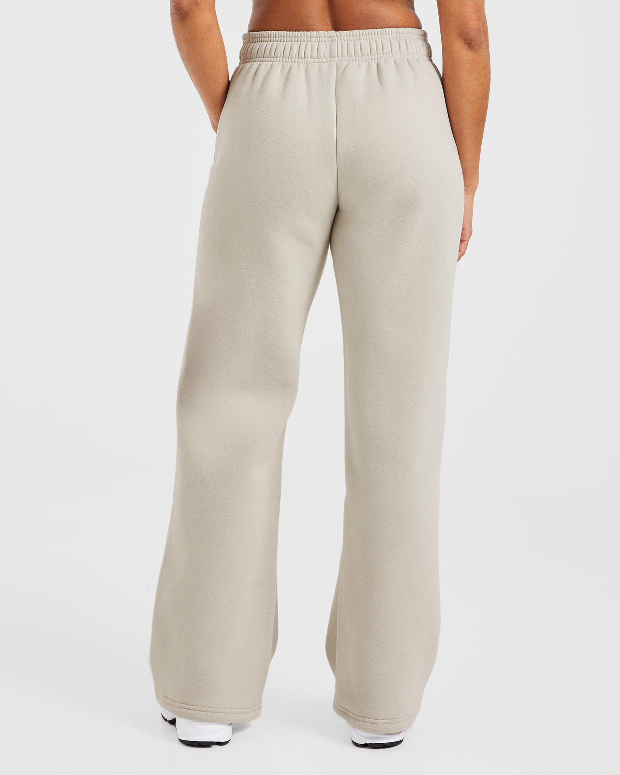 AYBL Sports Club Oversized Straight Leg Joggers - Sand/Navy