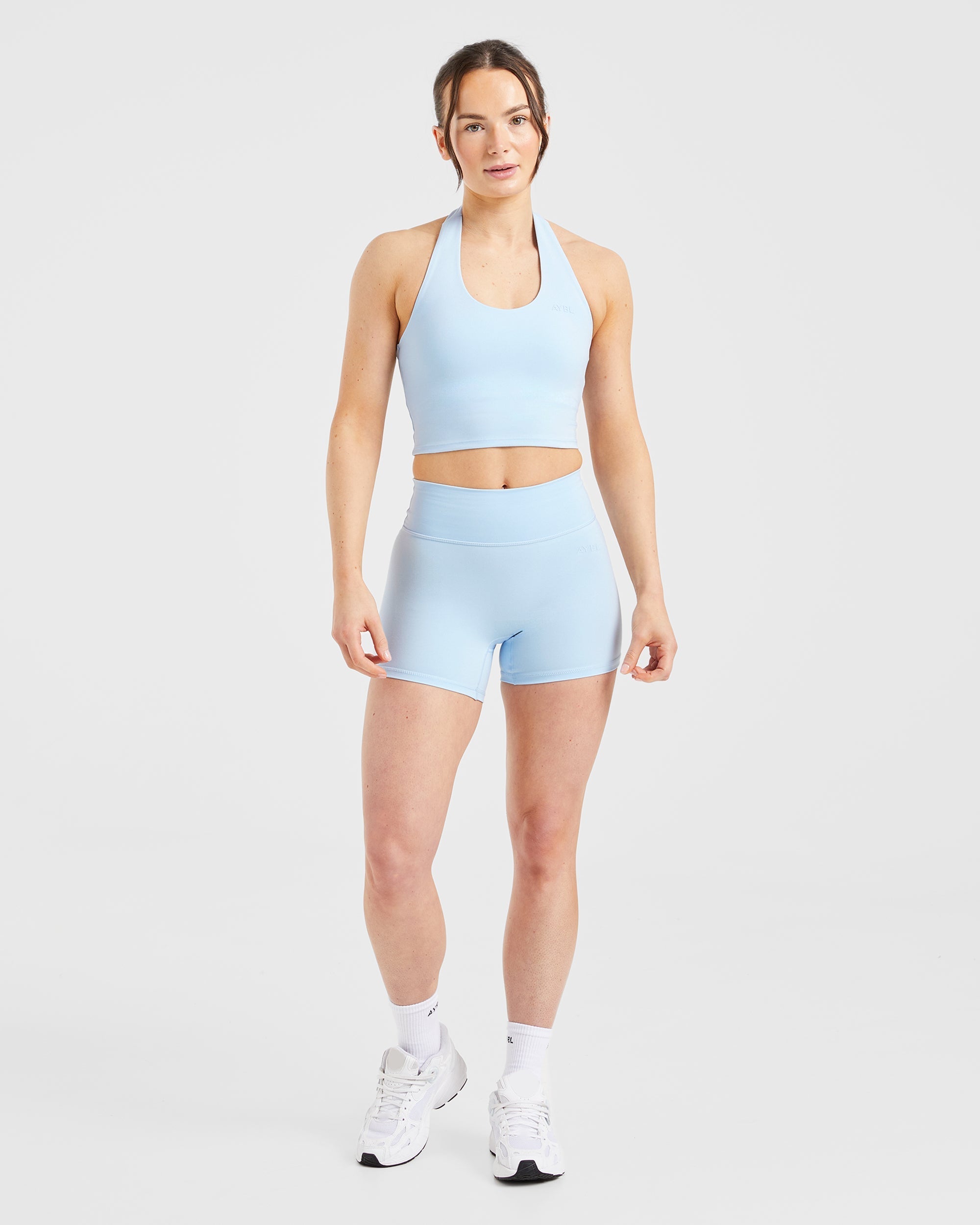 Staple Halterneck Crop Top - Pastel Blau