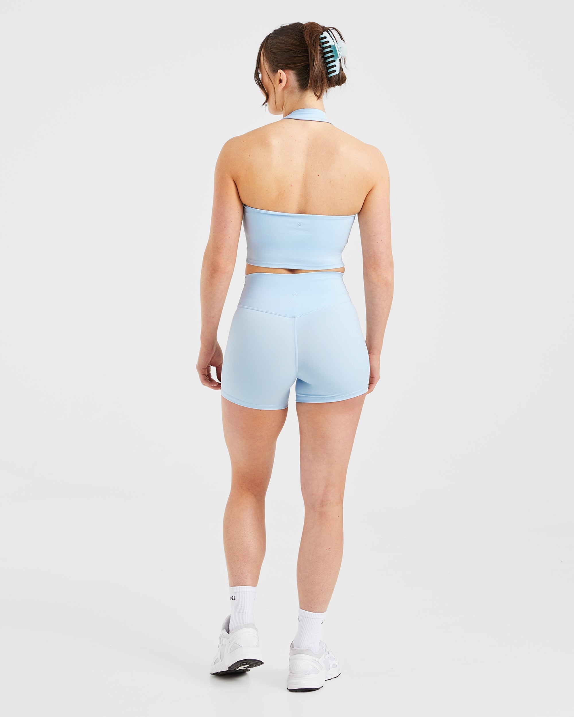 Staple Halterneck Crop Top - Pastel Blau