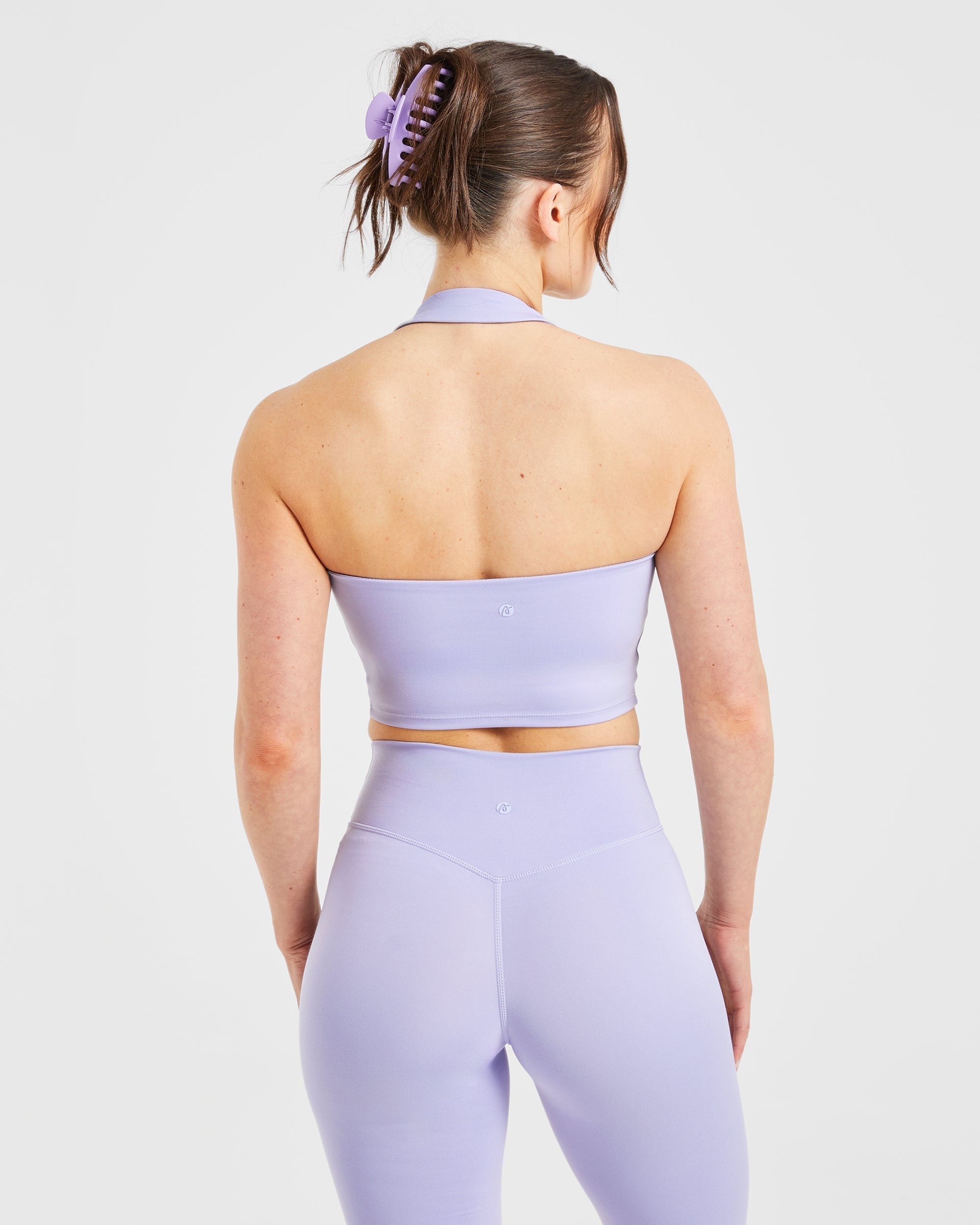 Staple Halterneck Crop Top - Pastel Lavender