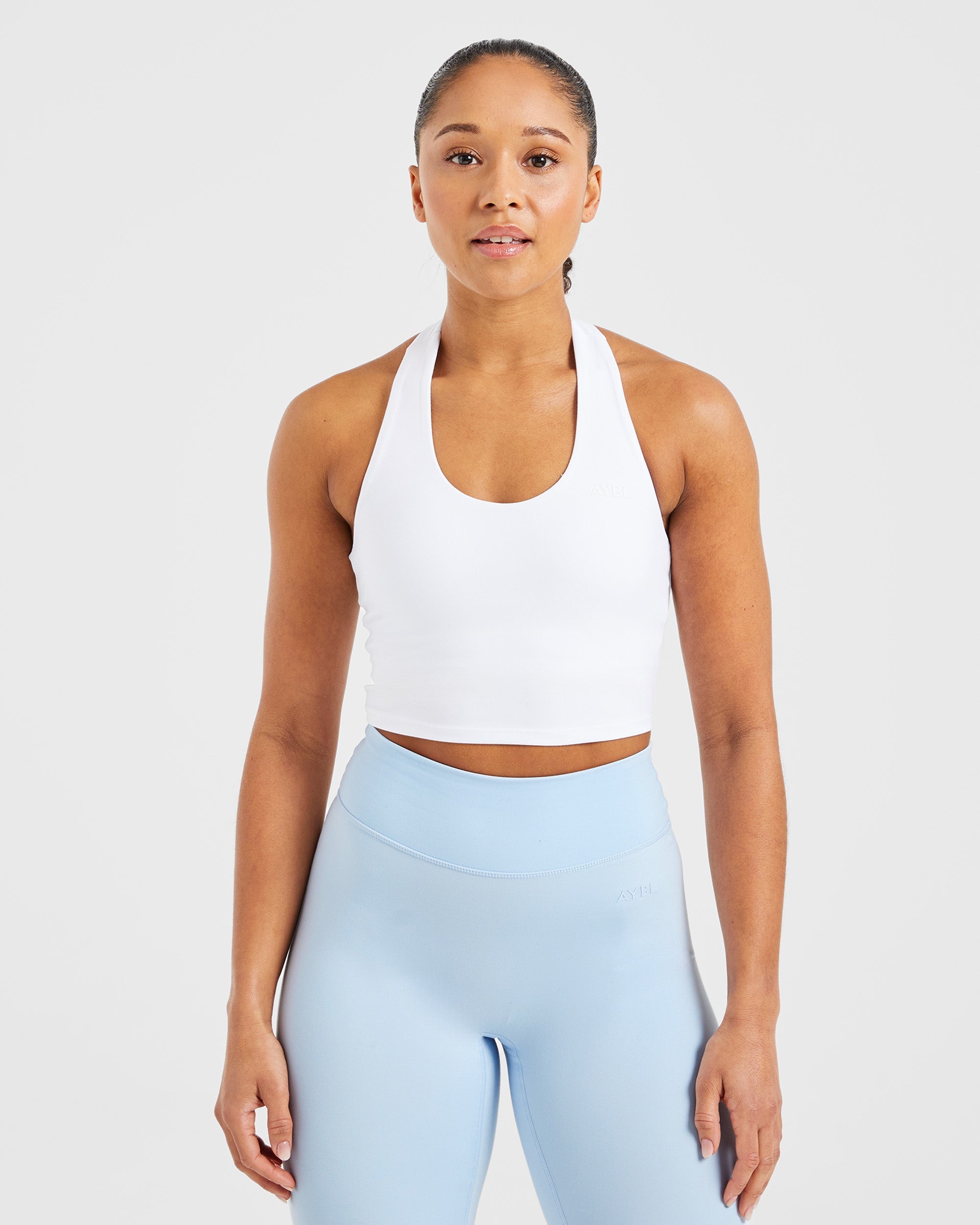 Staple Halterneck Crop Top - Wit