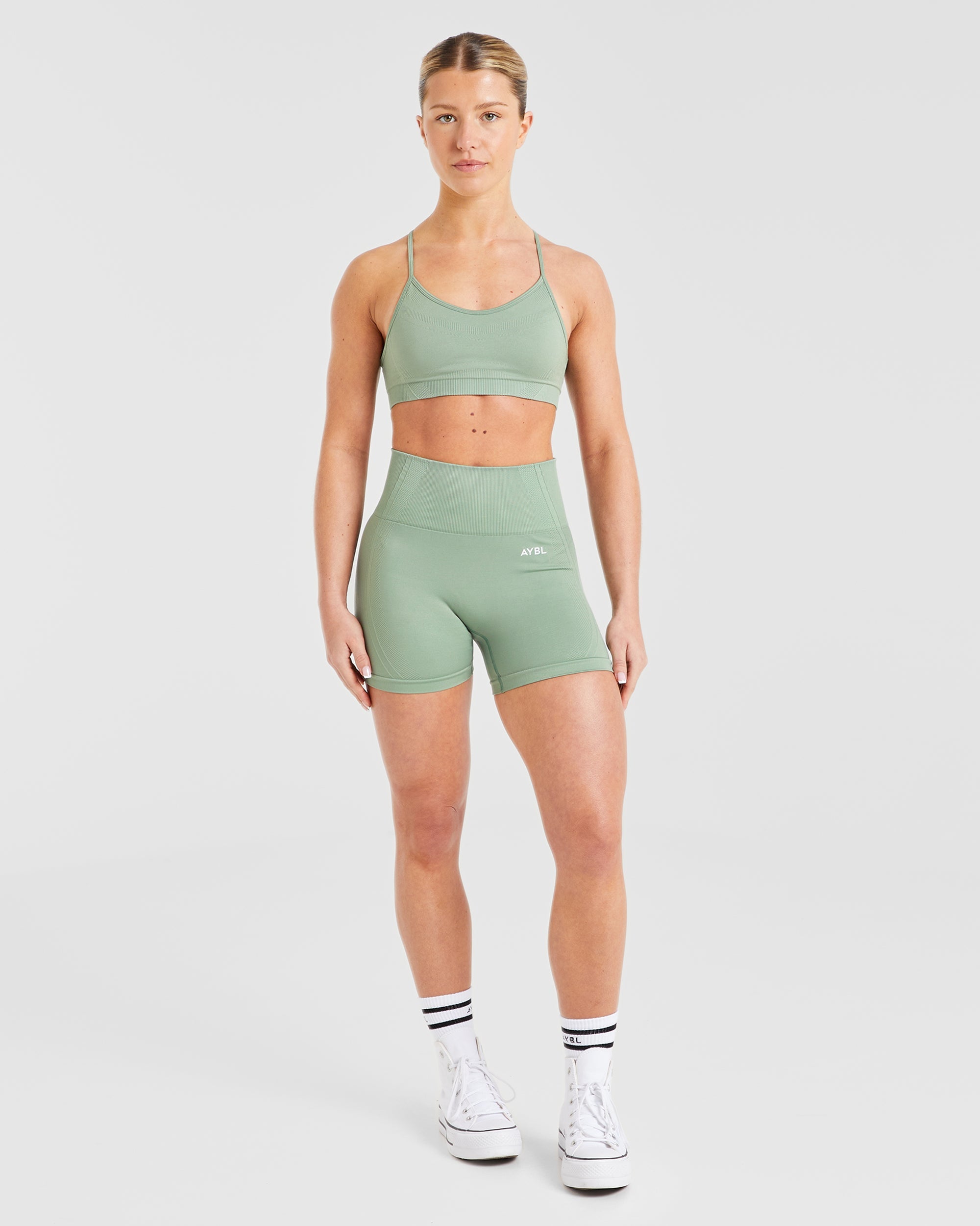 Balance V3 Seamless Strappy Sports Bra - Grove Grün