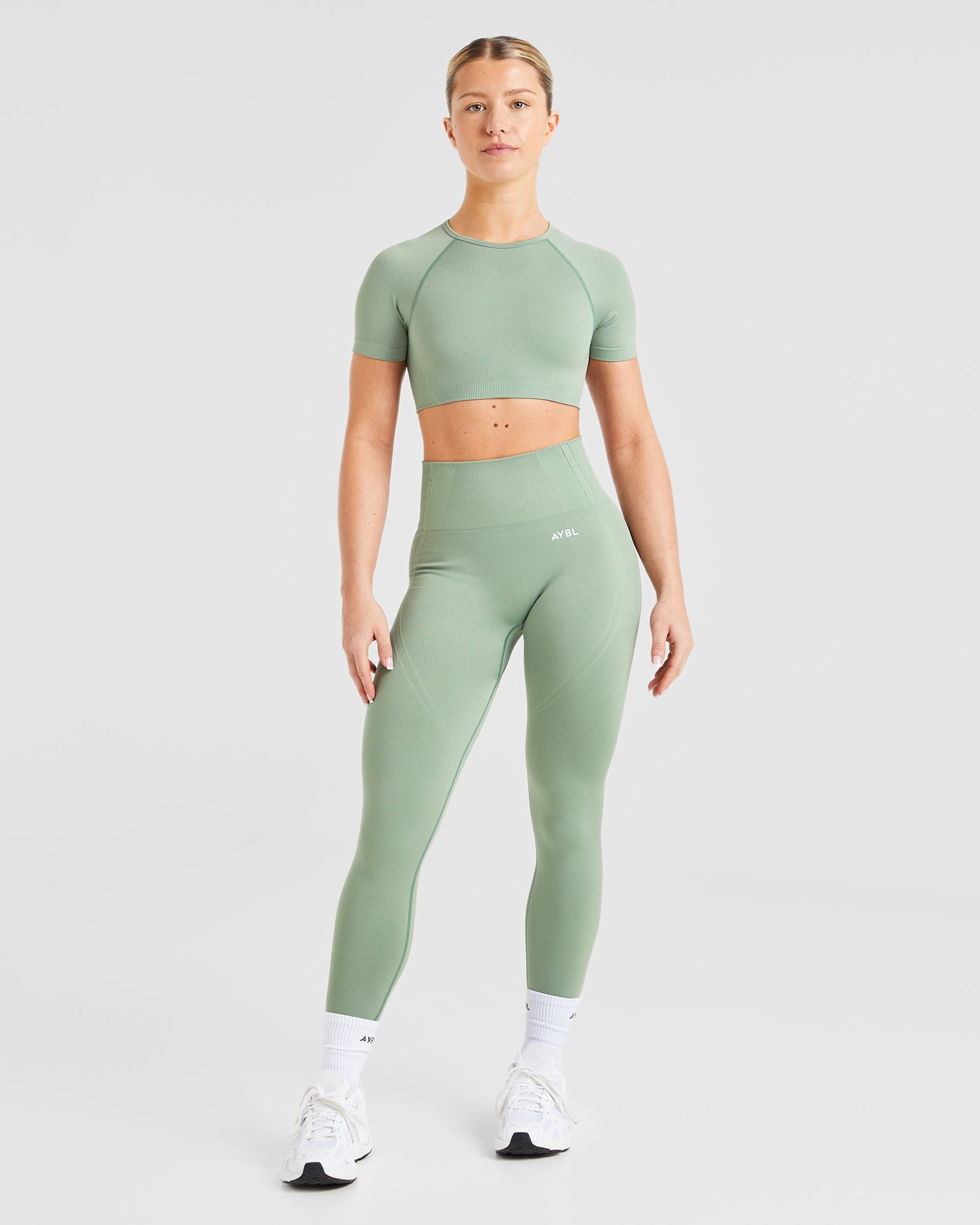 Balance V3 Seamless Crop Top - Grove Grün