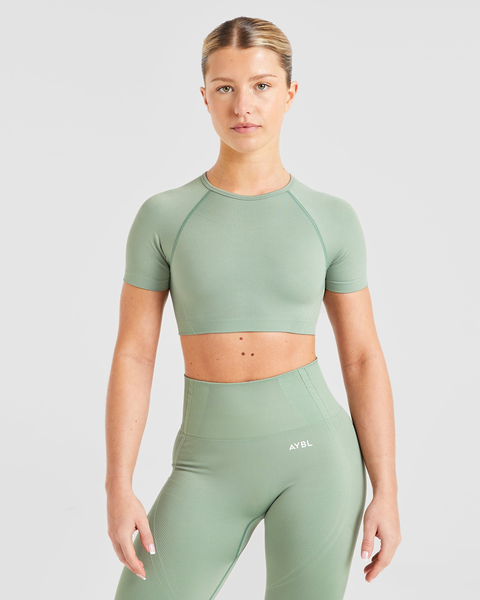 Balance V3 Seamless Crop Top - Grove Grün