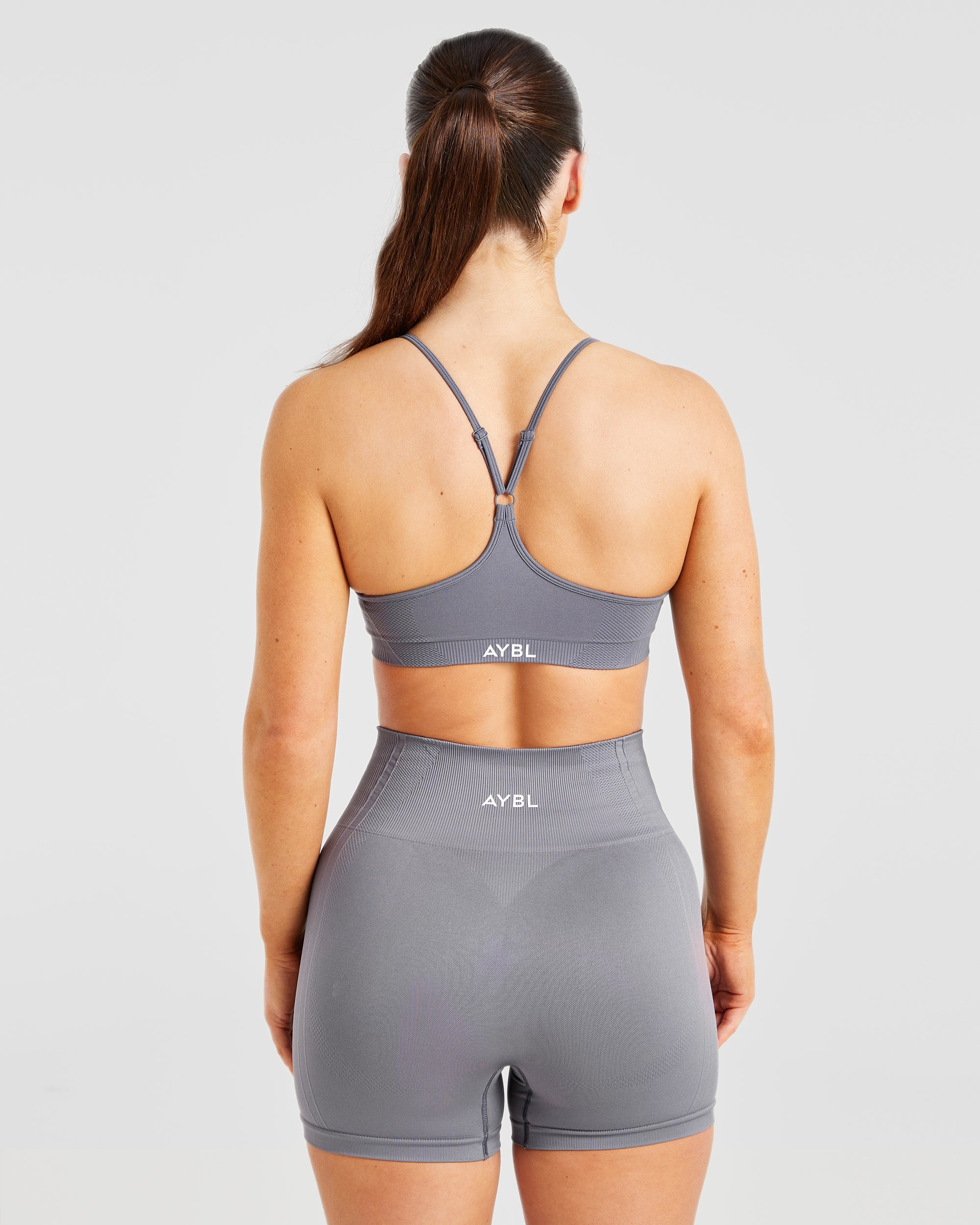 Balance V3 Seamless Strappy Sports Bra - Charcoal Grau