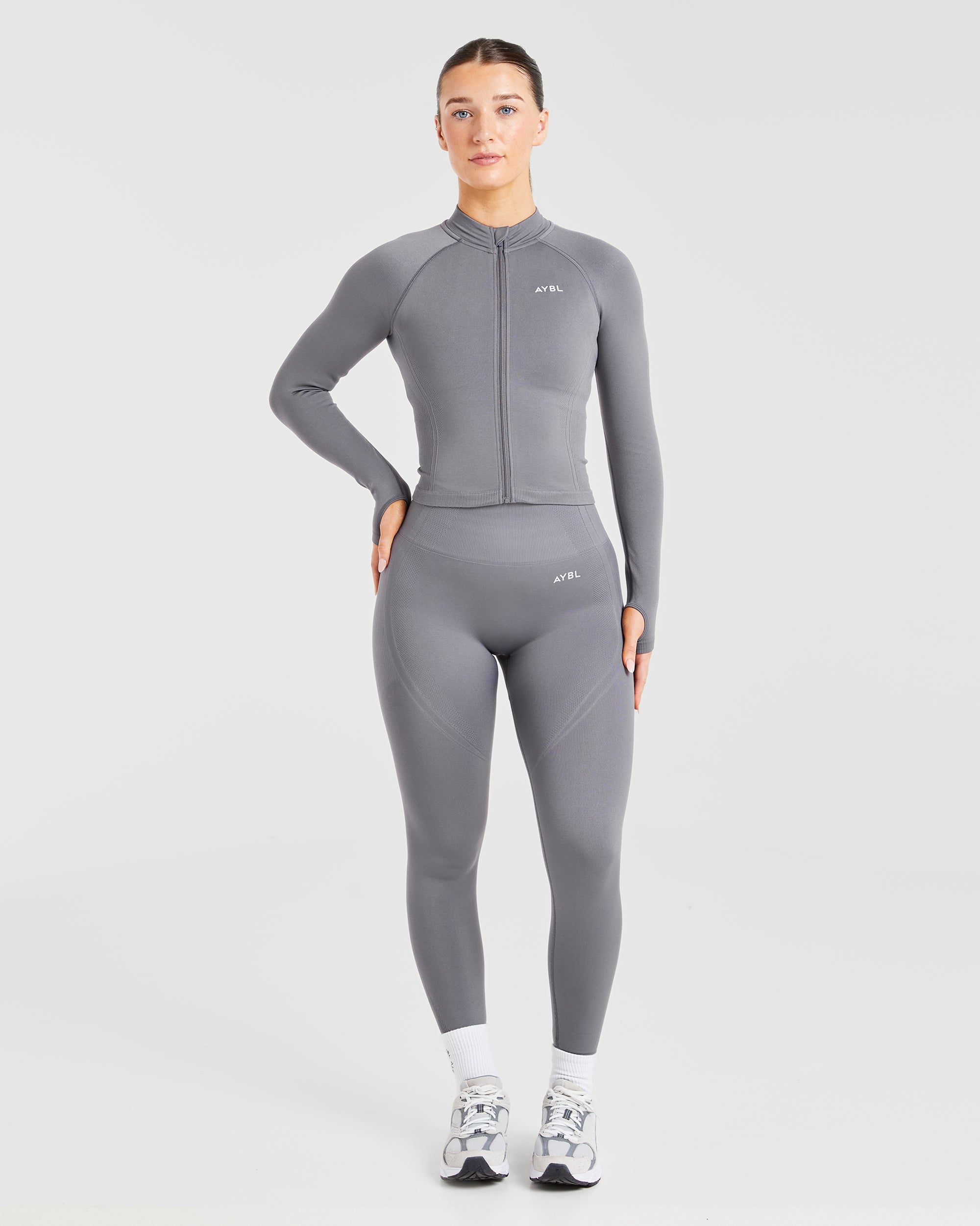 Balance V3 Seamless Zip Jacket - Charcoal Grau