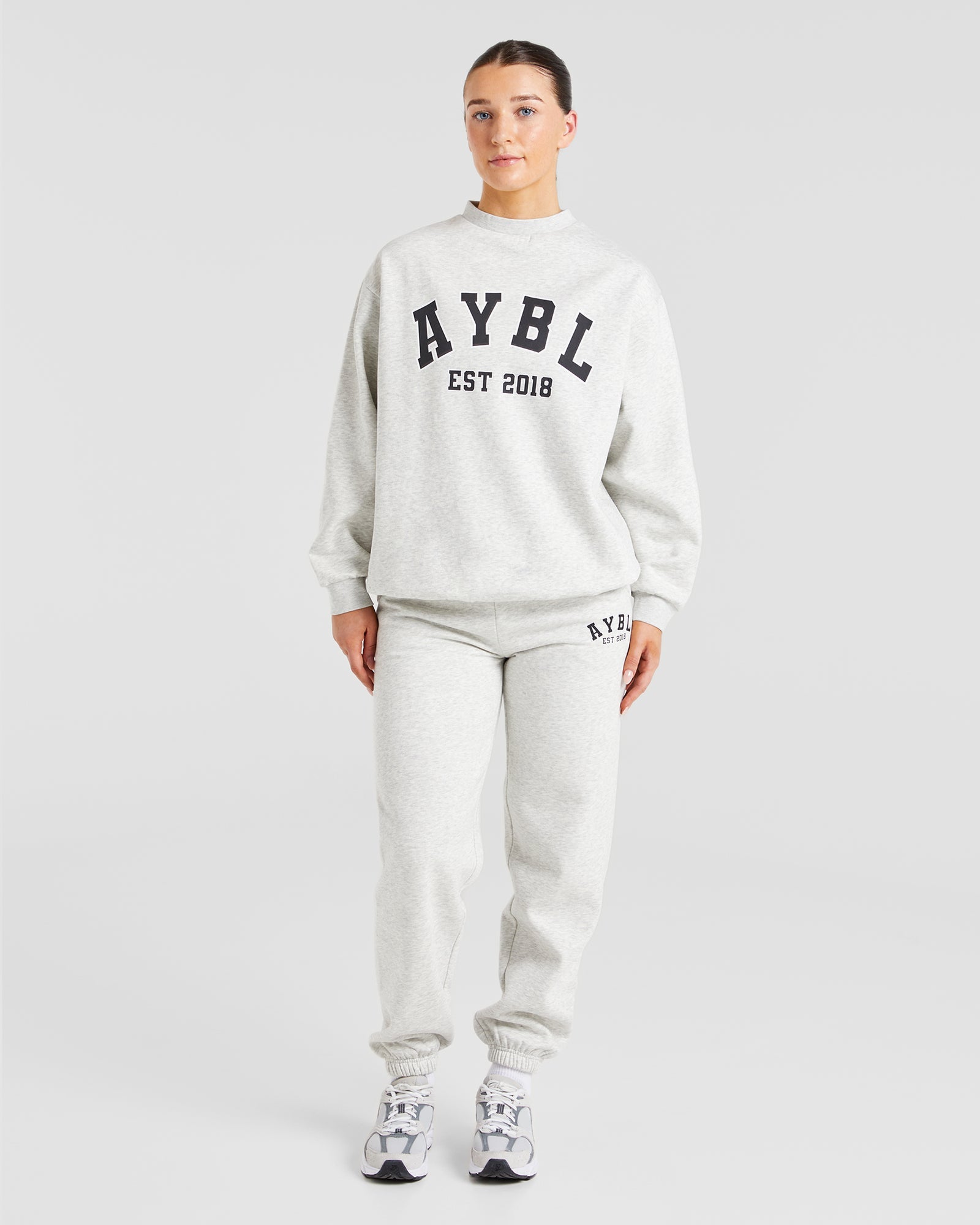 Varsity Graphic Oversized Sweatshirt - Grau Marl