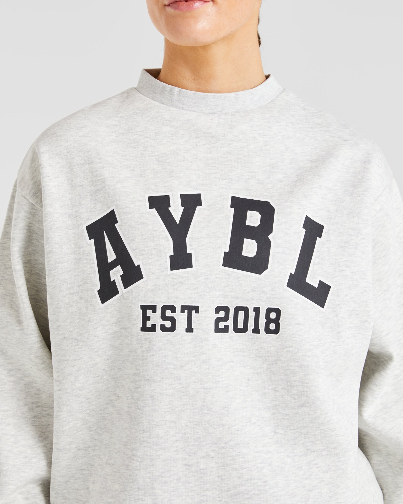 Varsity Graphic Oversized Sweatshirt - Grau Marl