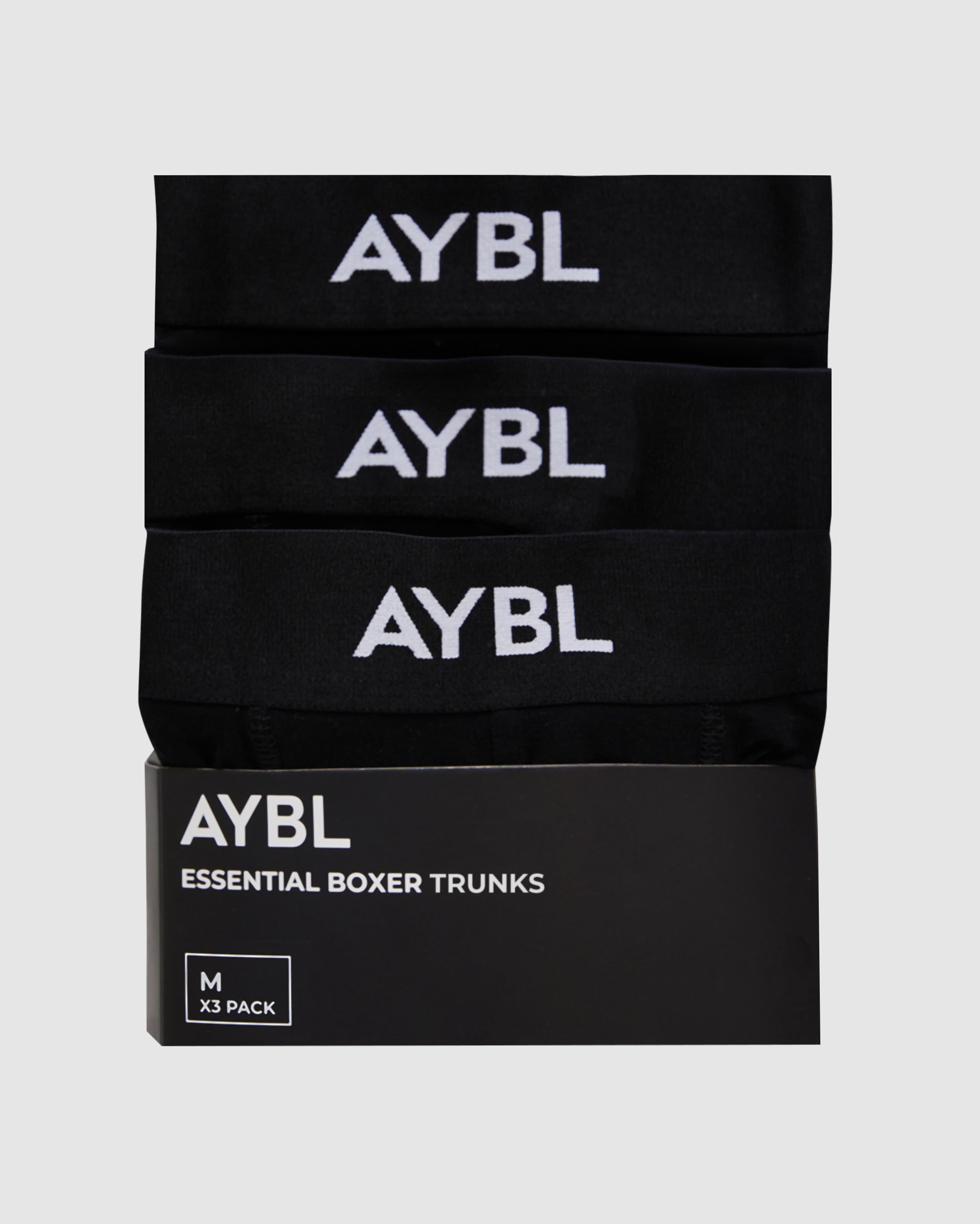 Essential Boxer Trunk (3 pack) - Schwarz