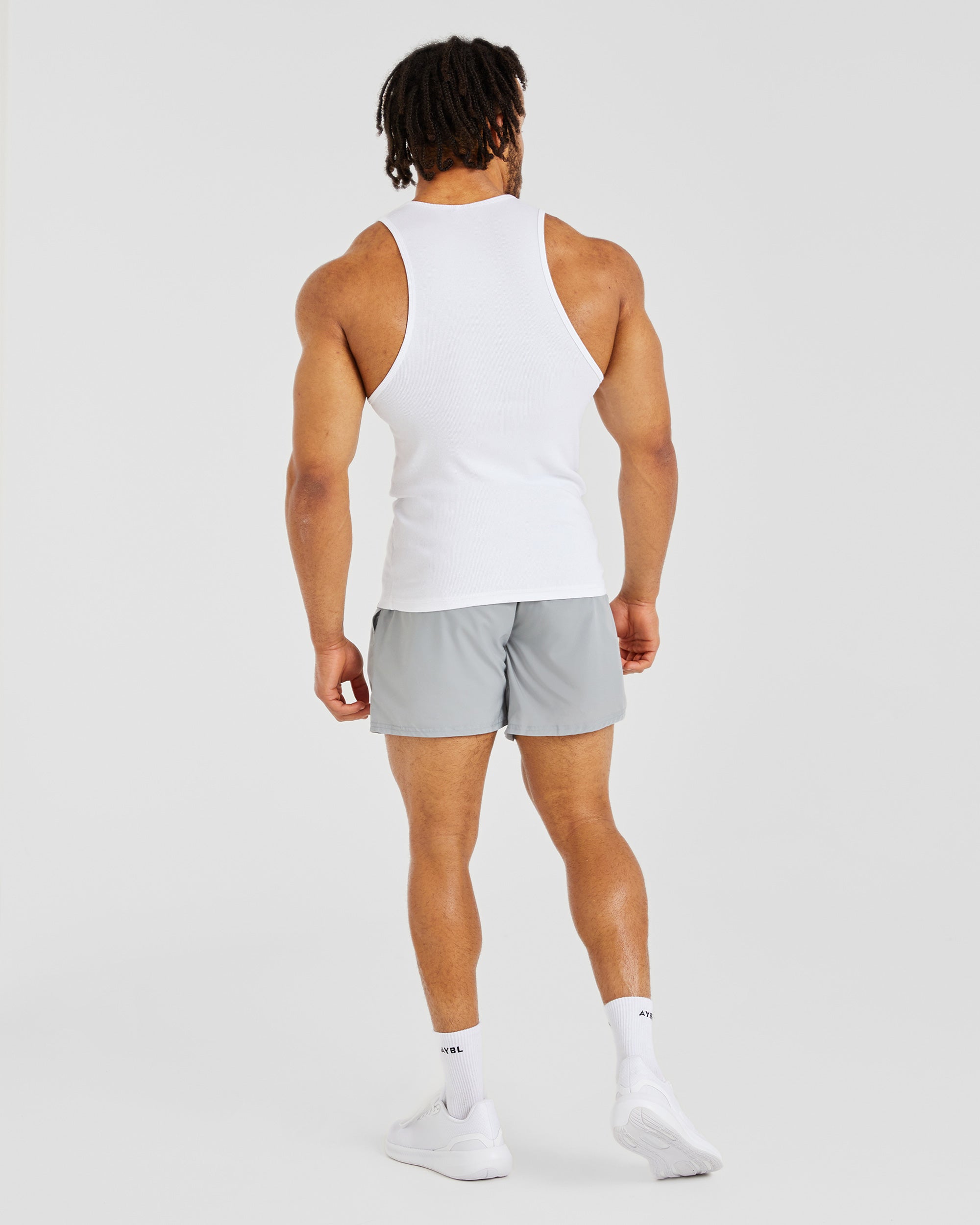 Muscle Ribbed Tank - Weiß