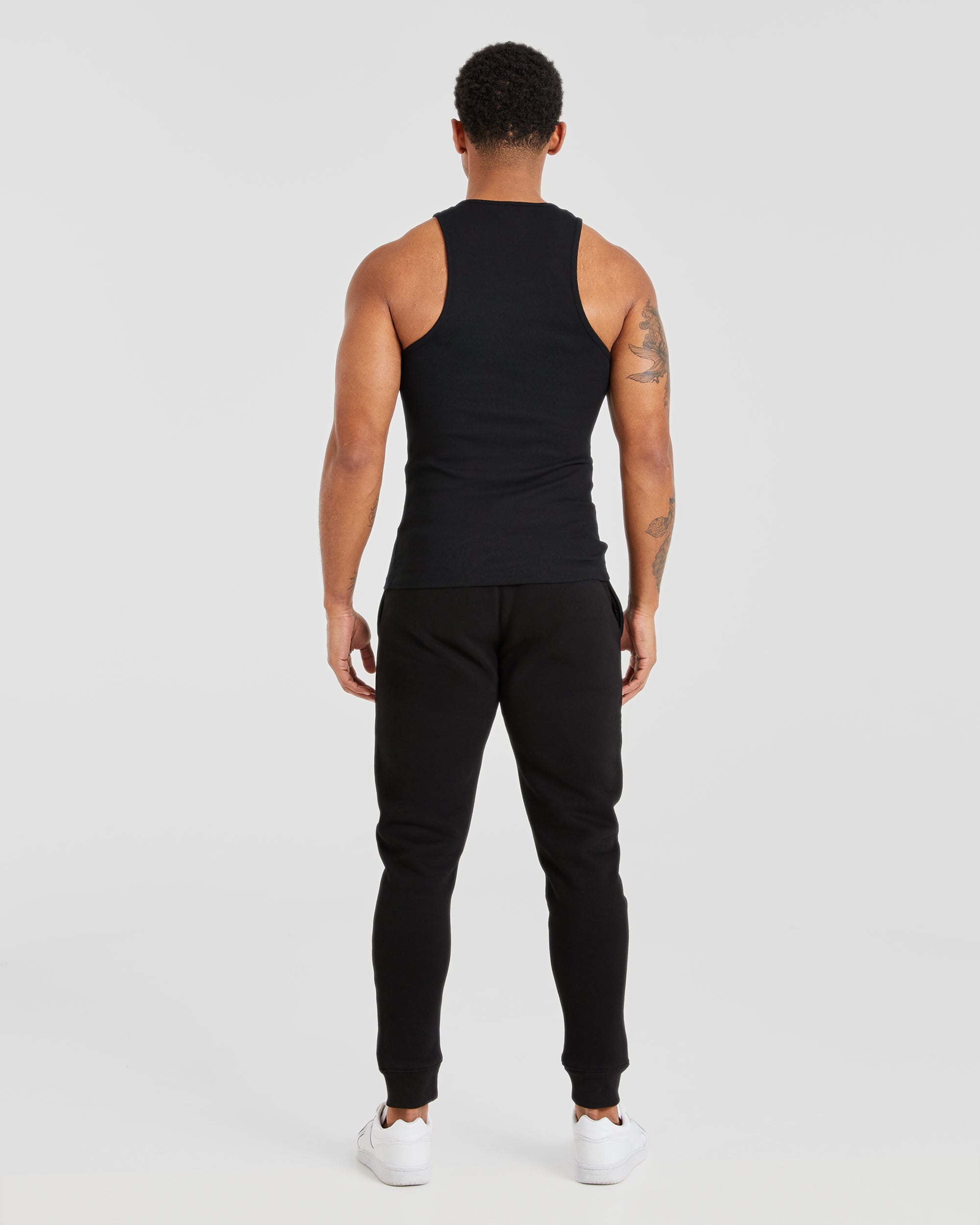 Muscle Ribbed Tank - Schwarz