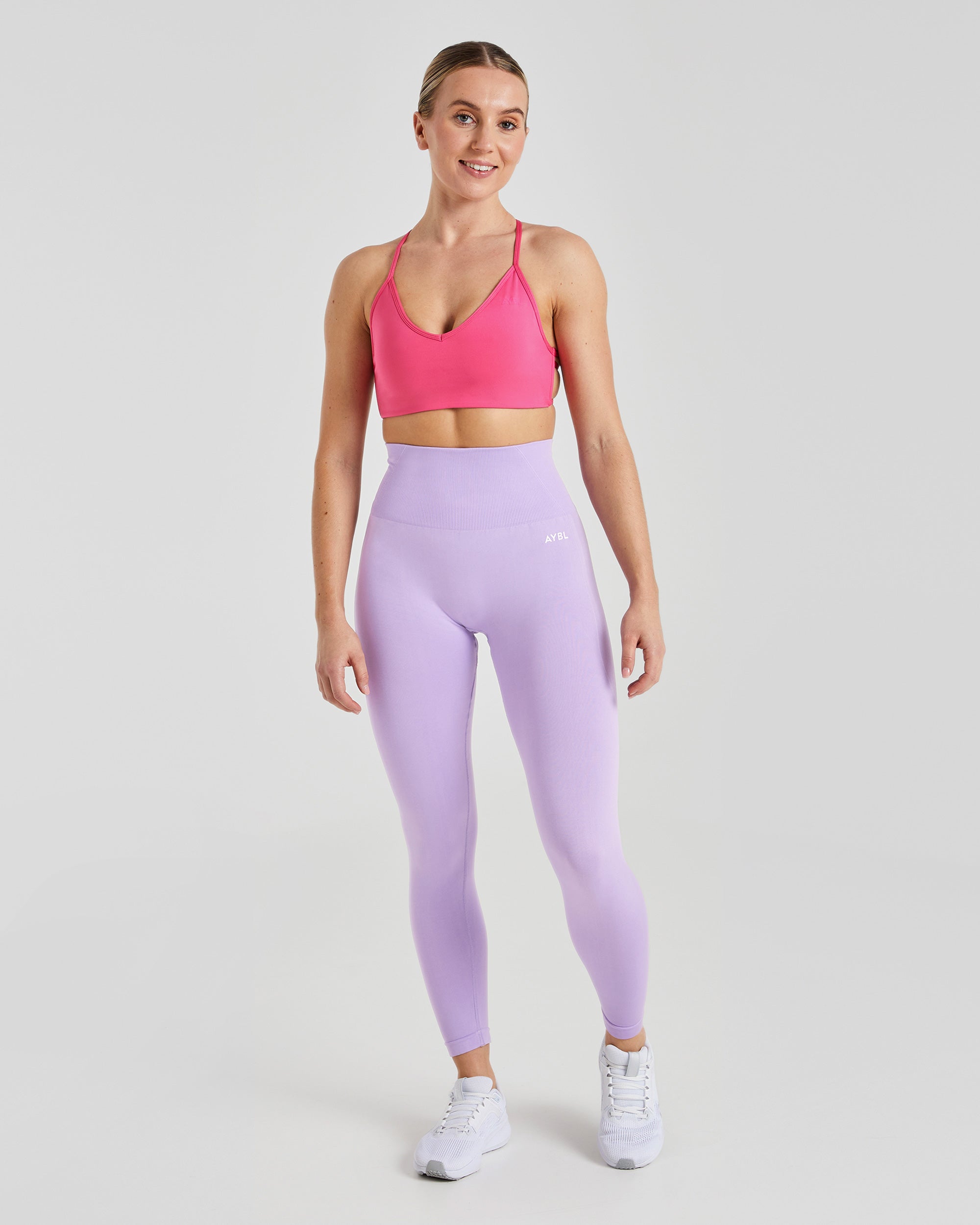 Essential Crossback Sports Bra - Hot Rosa