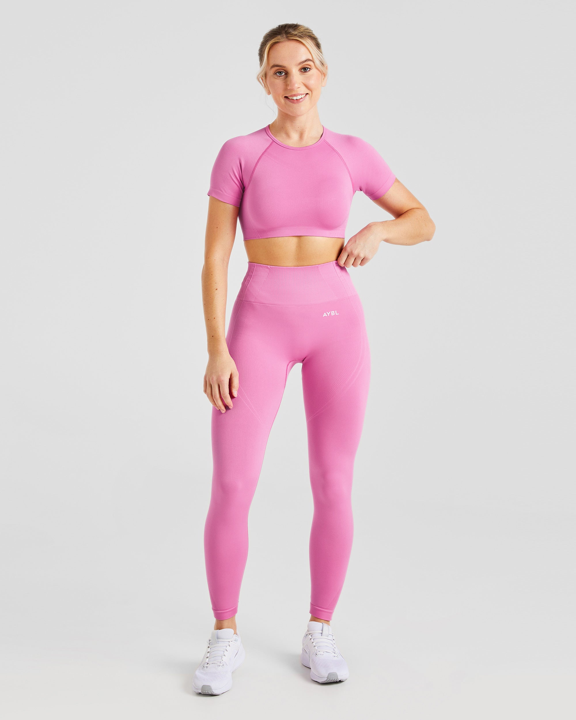 Balance V3 Seamless Crop Top - Bubblegum Rosa