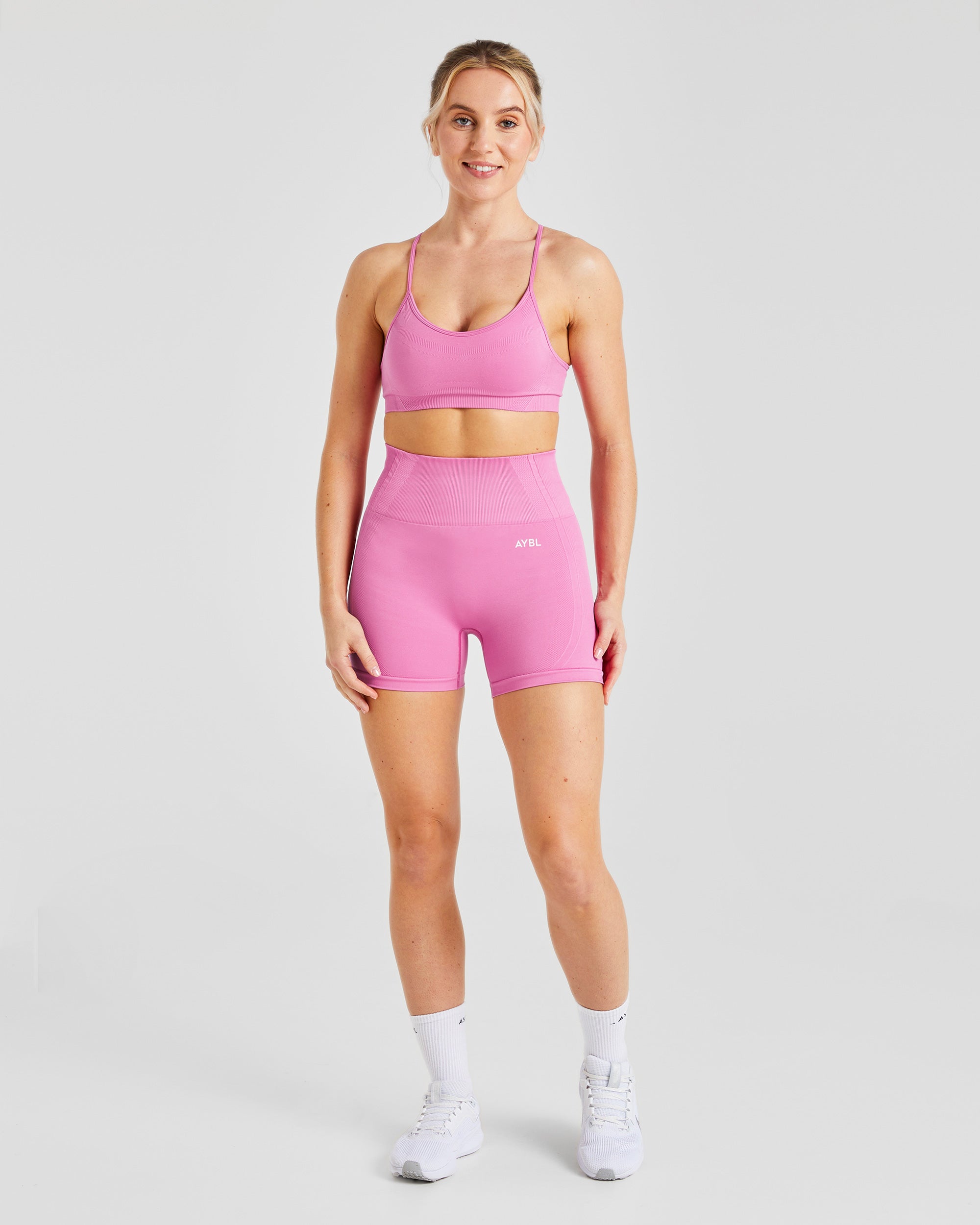 Balance V3 Seamless Strappy Sports Bra - Bubblegum Rosa