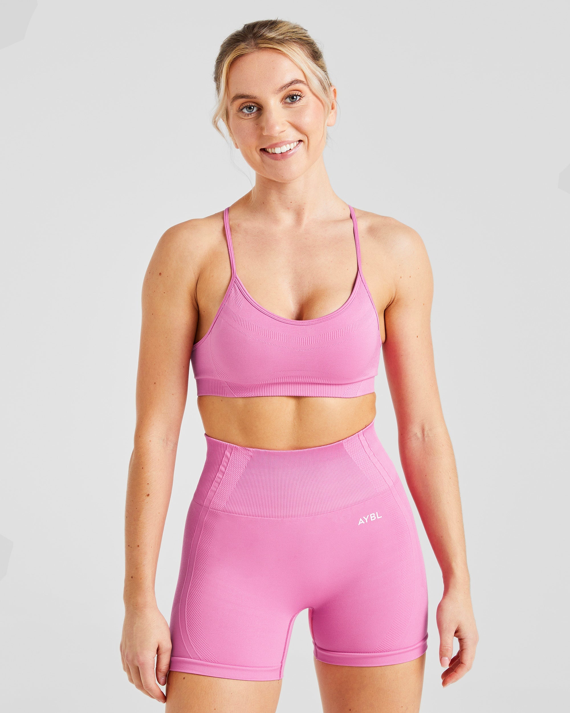 Balance V3 Seamless Strappy Sports Bra - Bubblegum Rosa