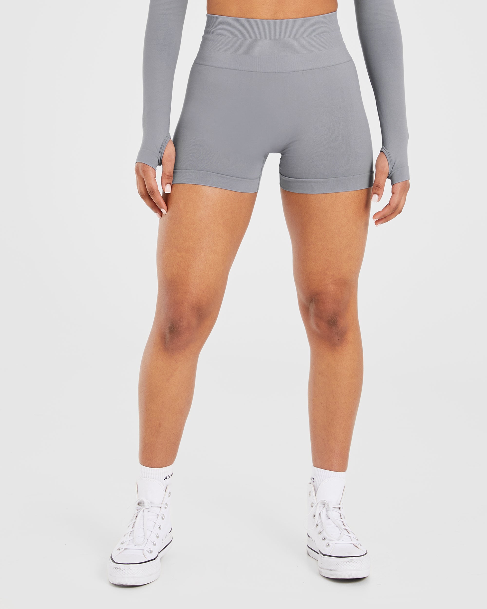 Power Seamless Shorts - Grau