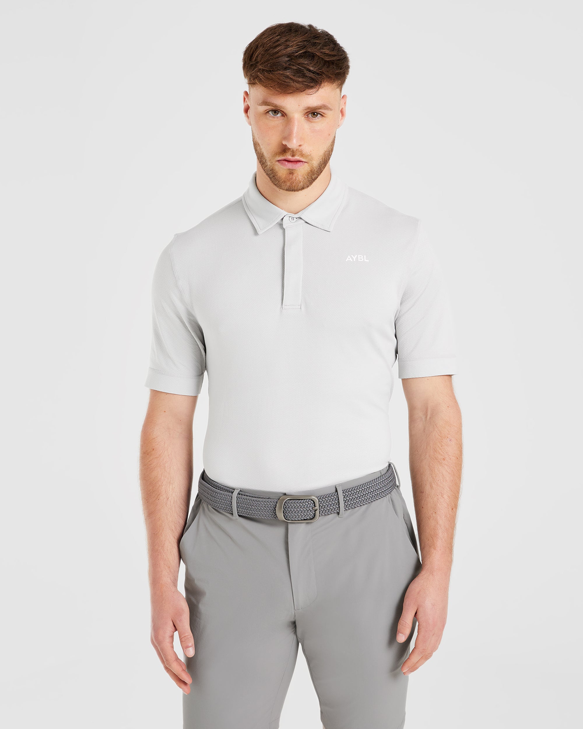 Performance Seamless Polo Shirt - Grau