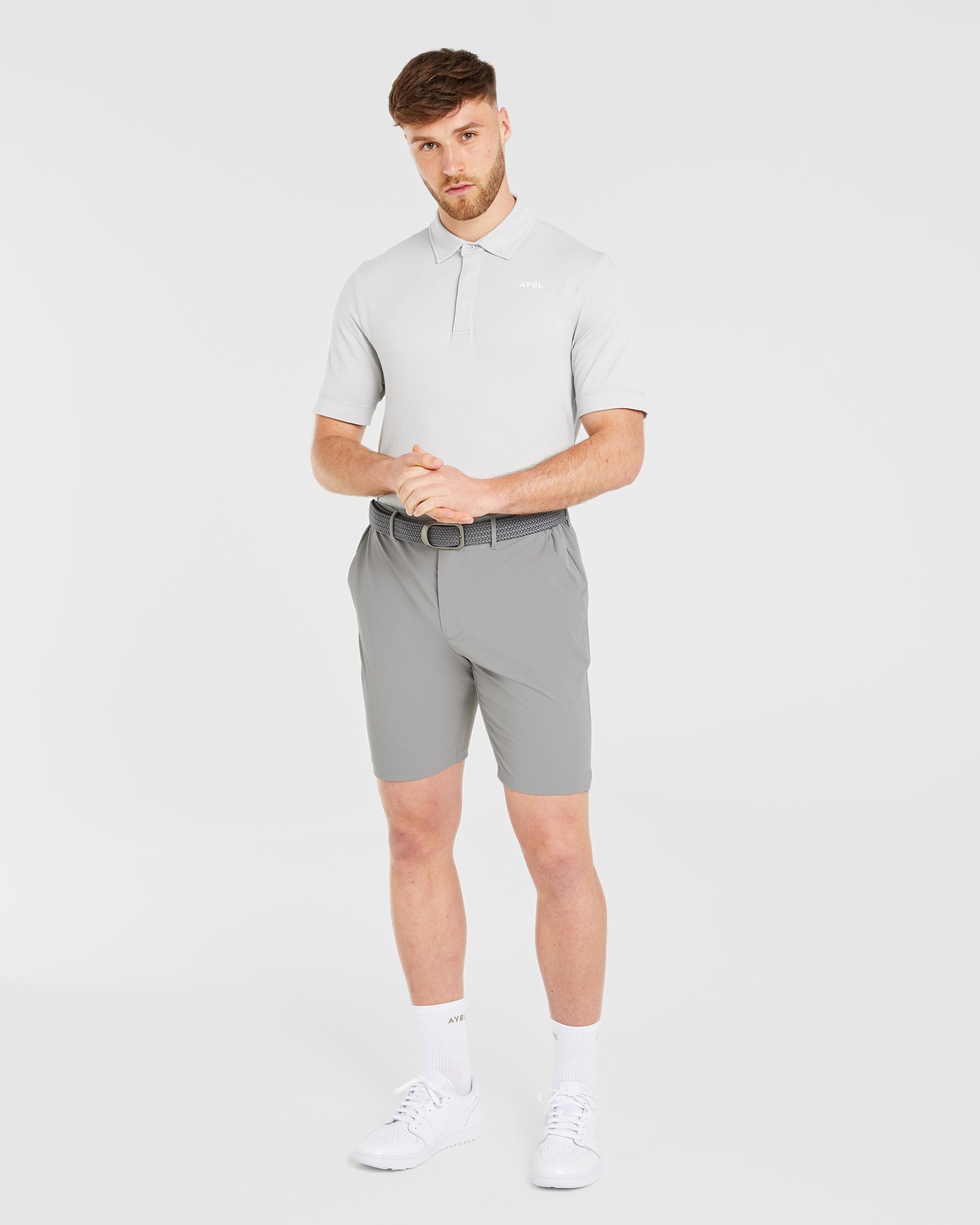 Performance Seamless Polo Shirt - Grau